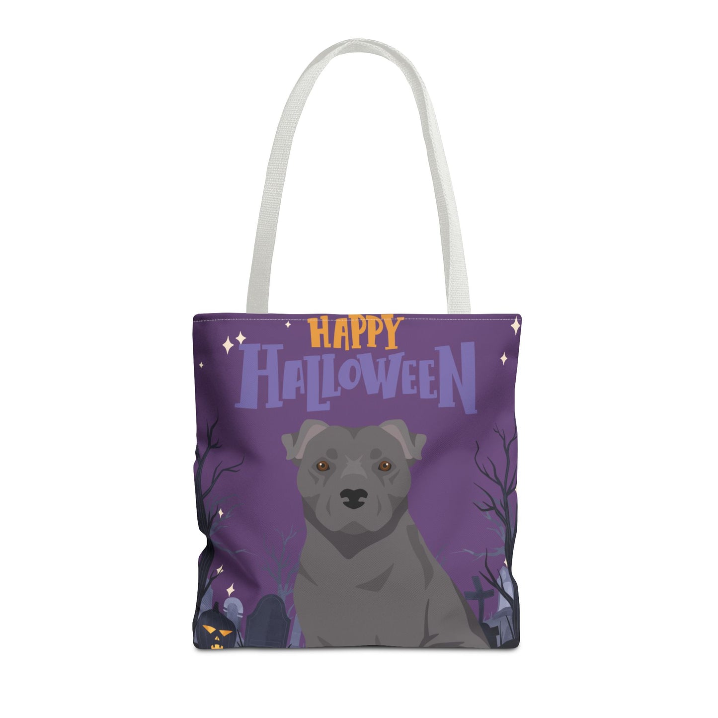 Staffordshire Bull Terrier Dog Happy Halloween Tote Bag 16x16