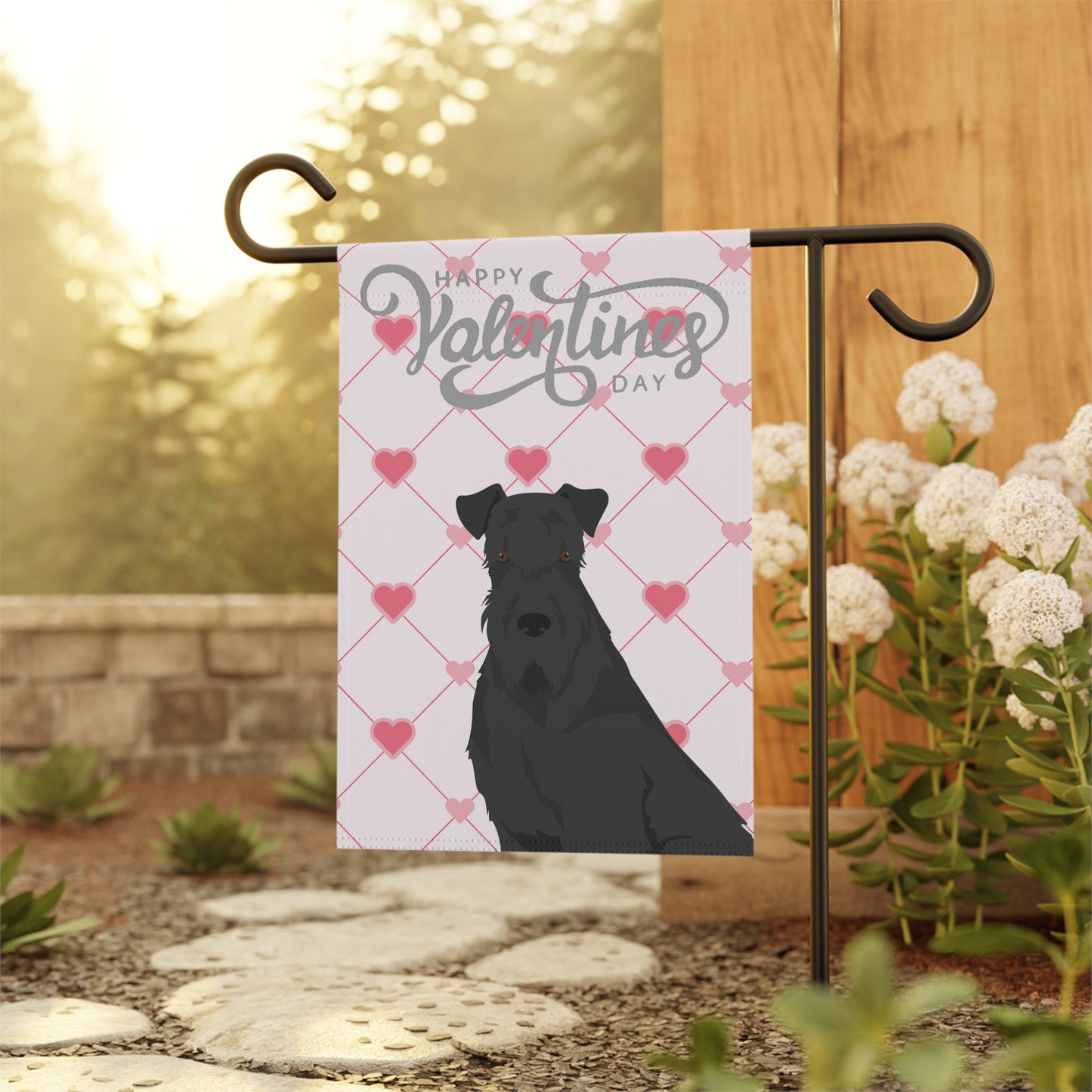 Kerry Blue Terrier Dog Valentines Day Garden Flag