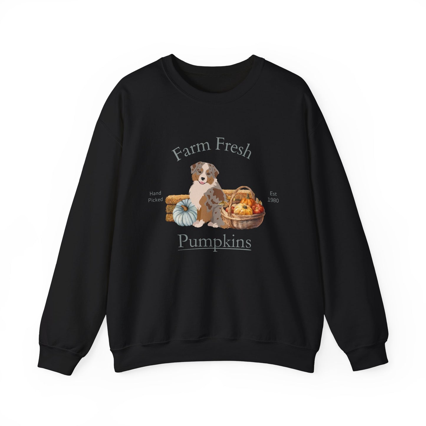 Mini Australian Shepherd Dog Fall Halloween Unisex Heavy Blend Crewneck Sweatshirt