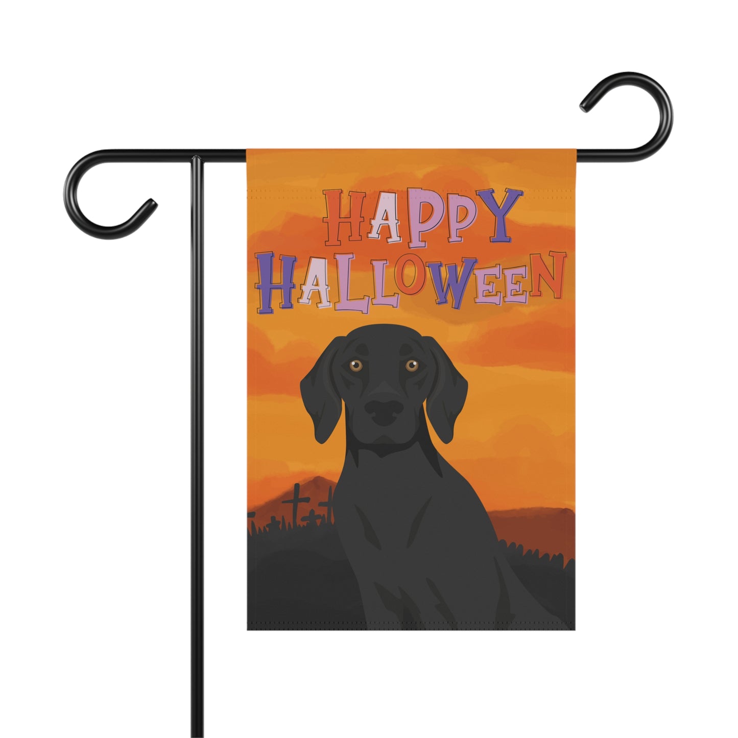 German Shorthaired Pointer Dog Halloween Garden Flag