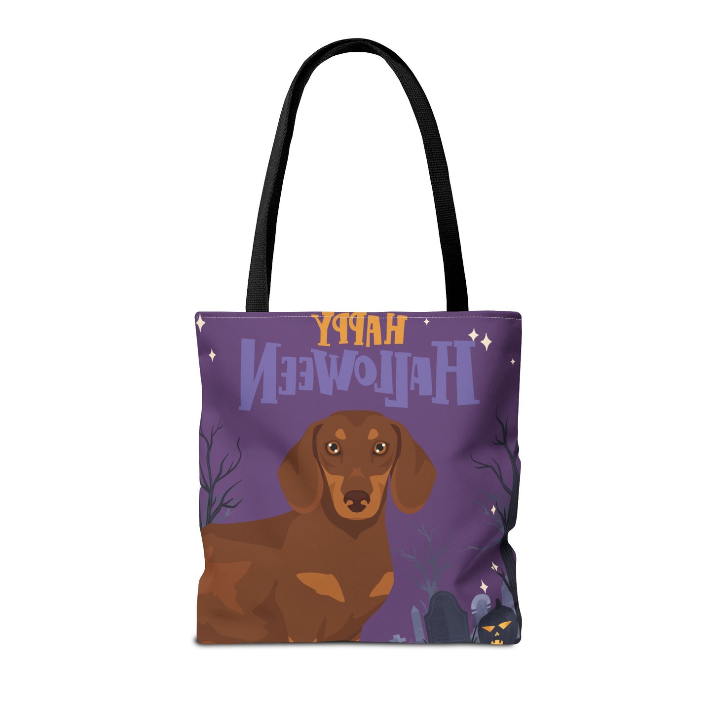 Dachshund Dog Happy Halloween Tote Bag 16x16