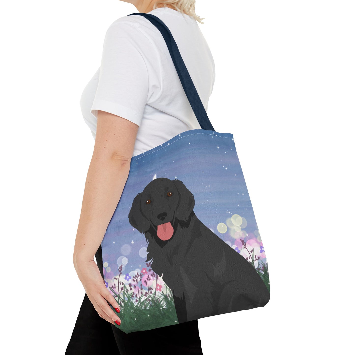 Flat-coated Retriever Dog Tote Bag 16x16