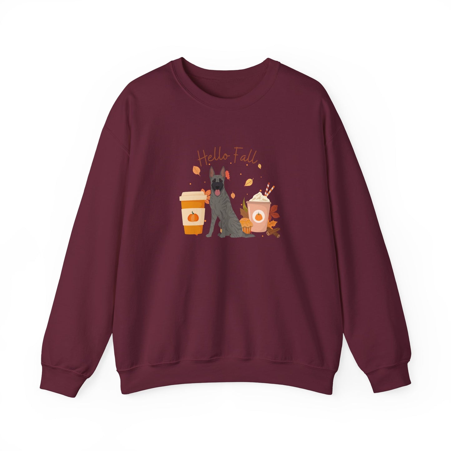 Dutch Shepherd Dog Fall Unisex Heavy Blend Crewneck Sweatshirt