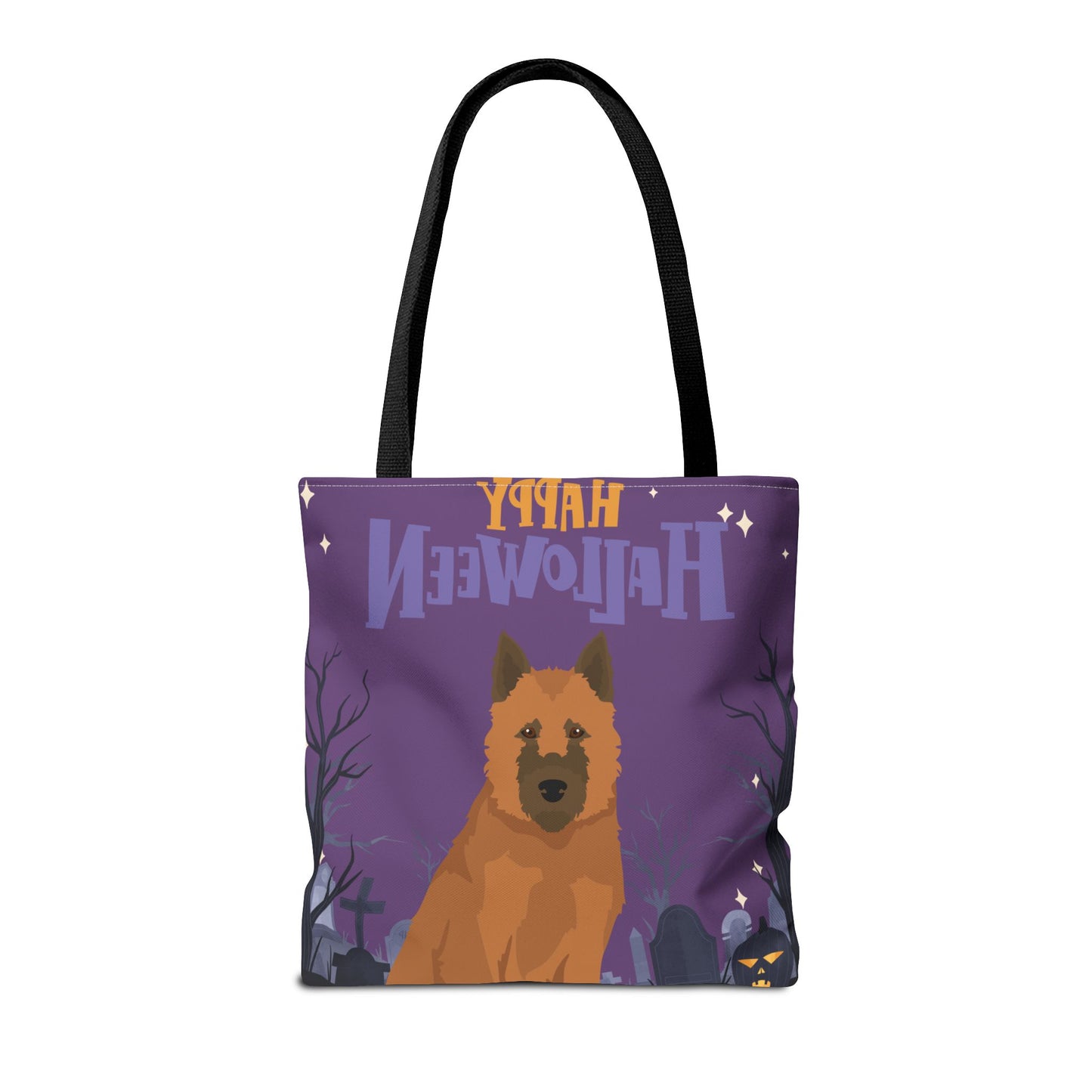 Belgain Laekenois Dog Happy Halloween Tote Bag 16x16