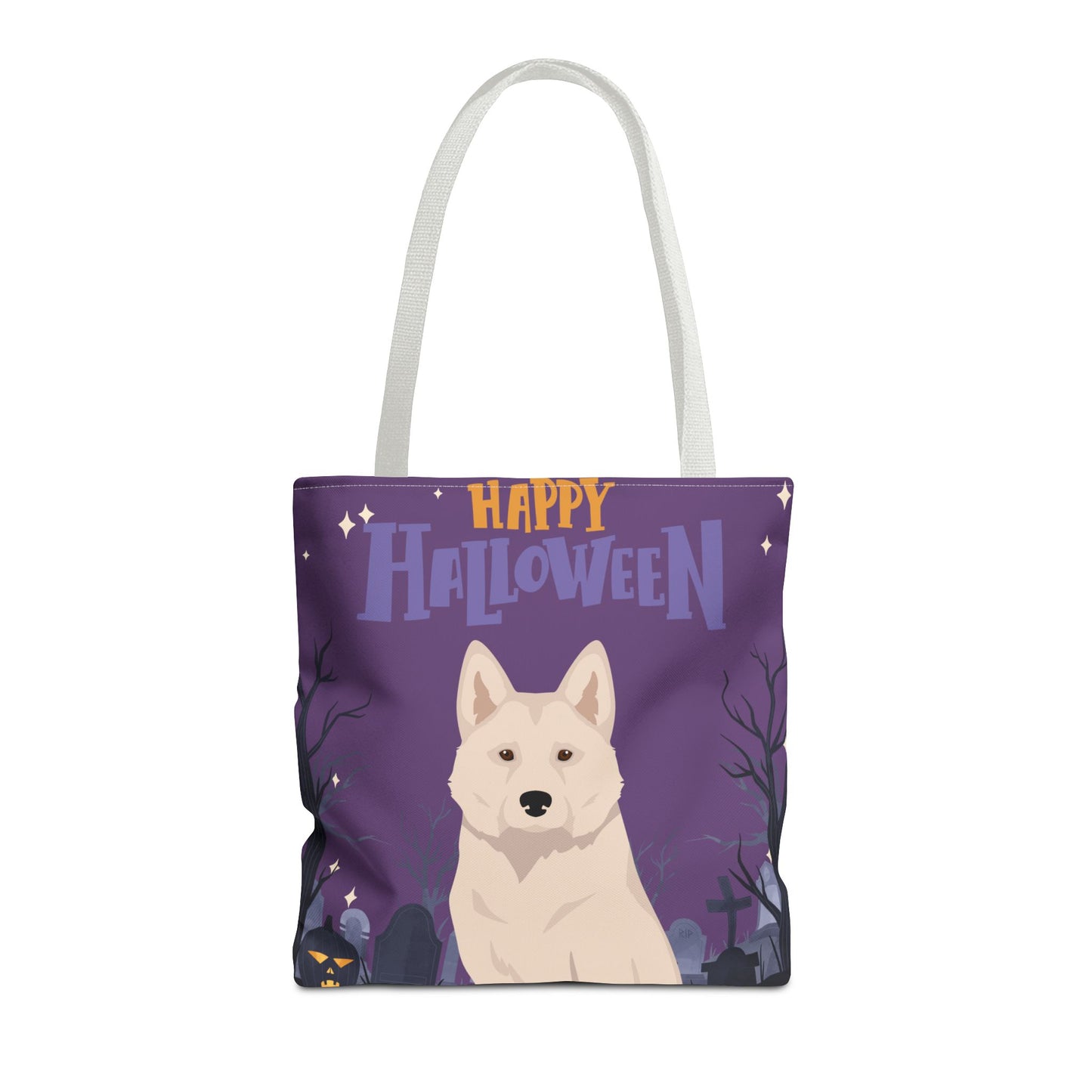 Alaskan Husky Dog Happy Halloween Tote Bag 16x16
