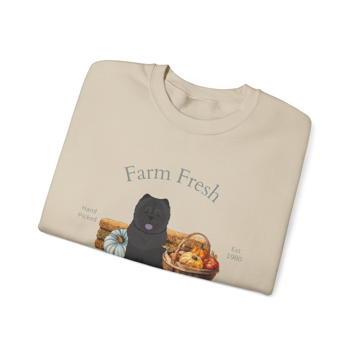 Chow Chow Dog Fall Farm Fresh Unisex Heavy Blend Crewneck Sweatshirt