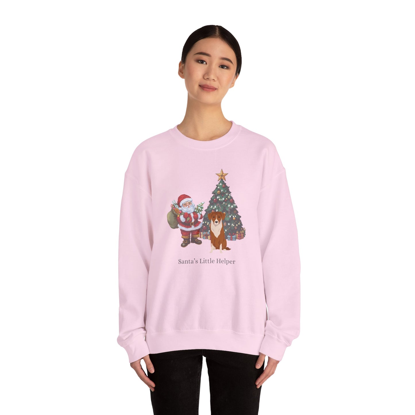 Austrian Pinscher Dog Santa's Little Helper Unisex Heavy Blend Crewneck Sweatshirt