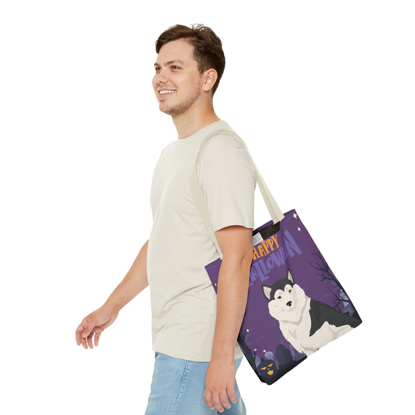 Greenland Dog Dog Happy Halloween Tote Bag 16x16