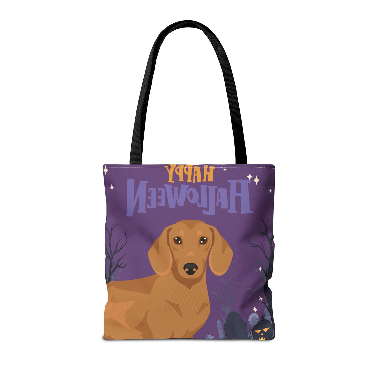 Dachshund Dog Happy Halloween Tote Bag 16x16