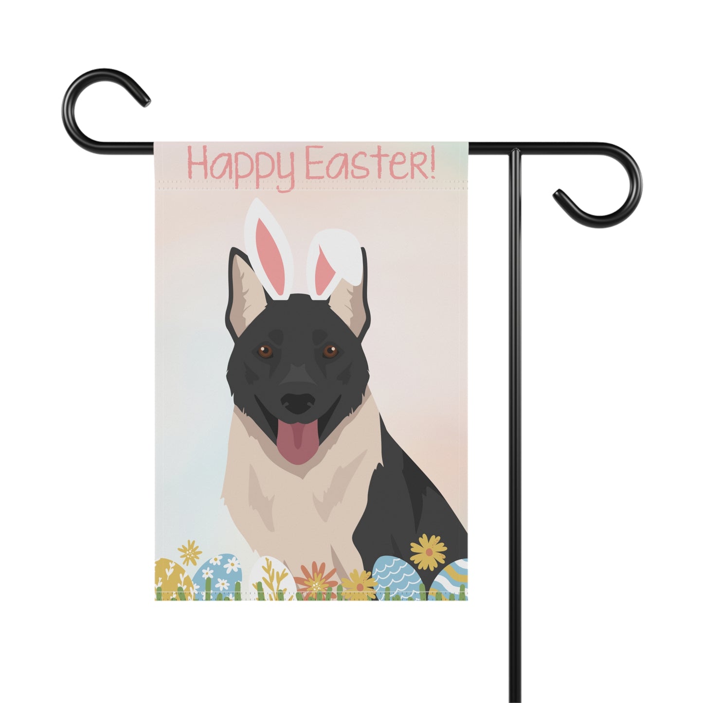 Russo European Laika Dog Happy Easter Garden Flag
