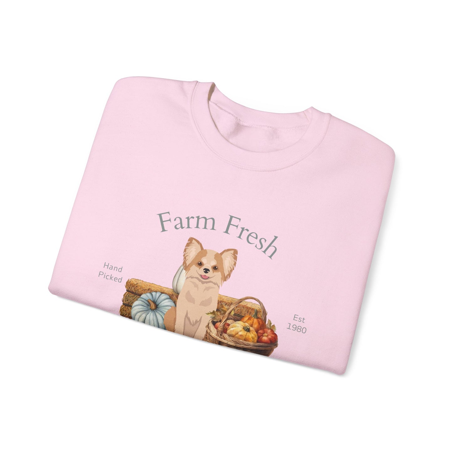 Chihuahua Dog Fall Farm Fresh Unisex Heavy Blend Crewneck Sweatshirt