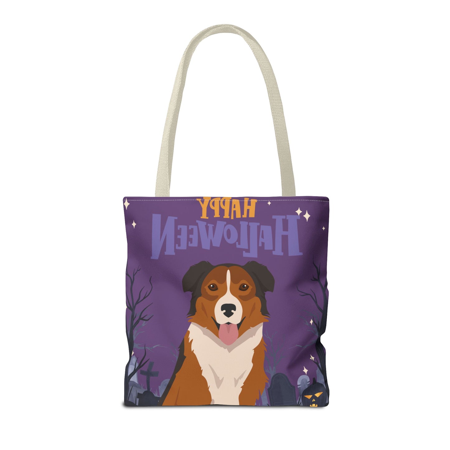 English Shepherd Dog Happy Halloween Tote Bag 16x16