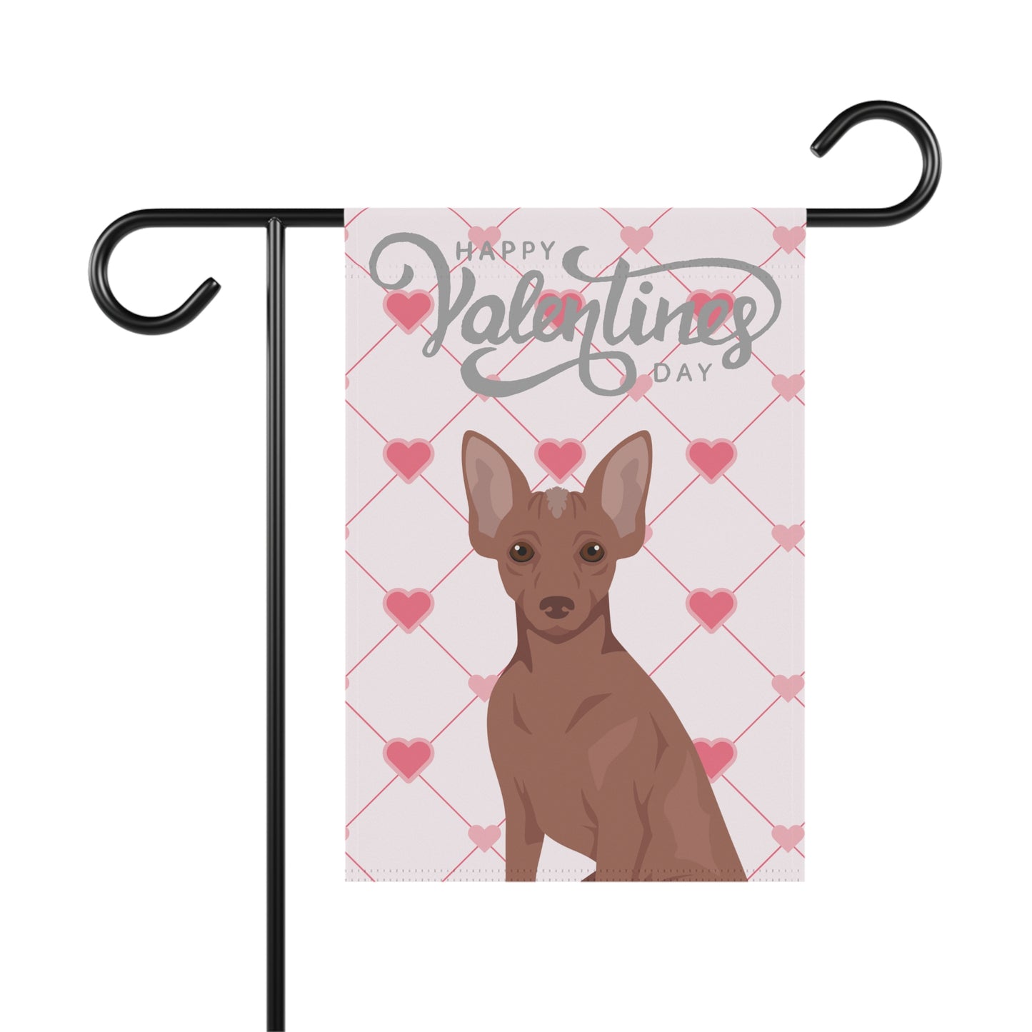 Xoloitzcuintli Dog Valentines Day Garden Flag