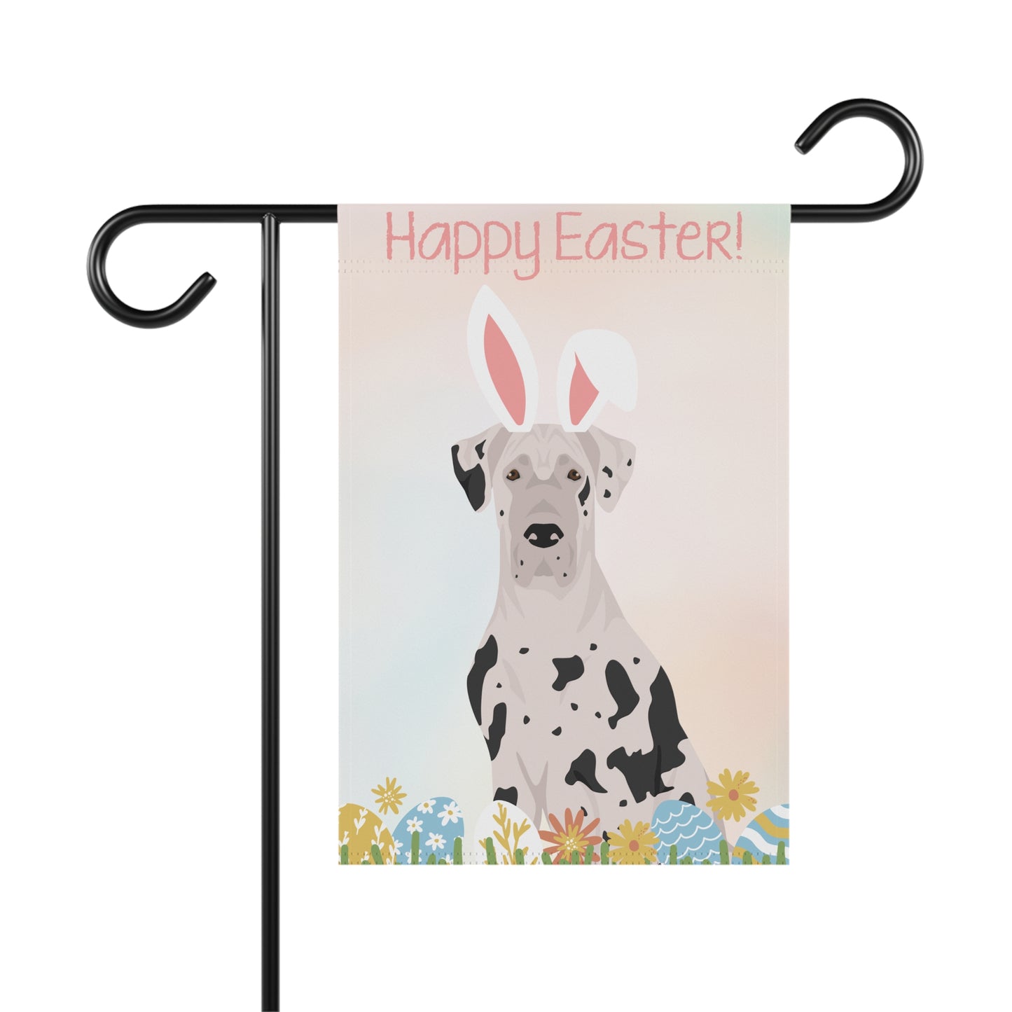 Great Dane Dog Happy Easter Garden Flag