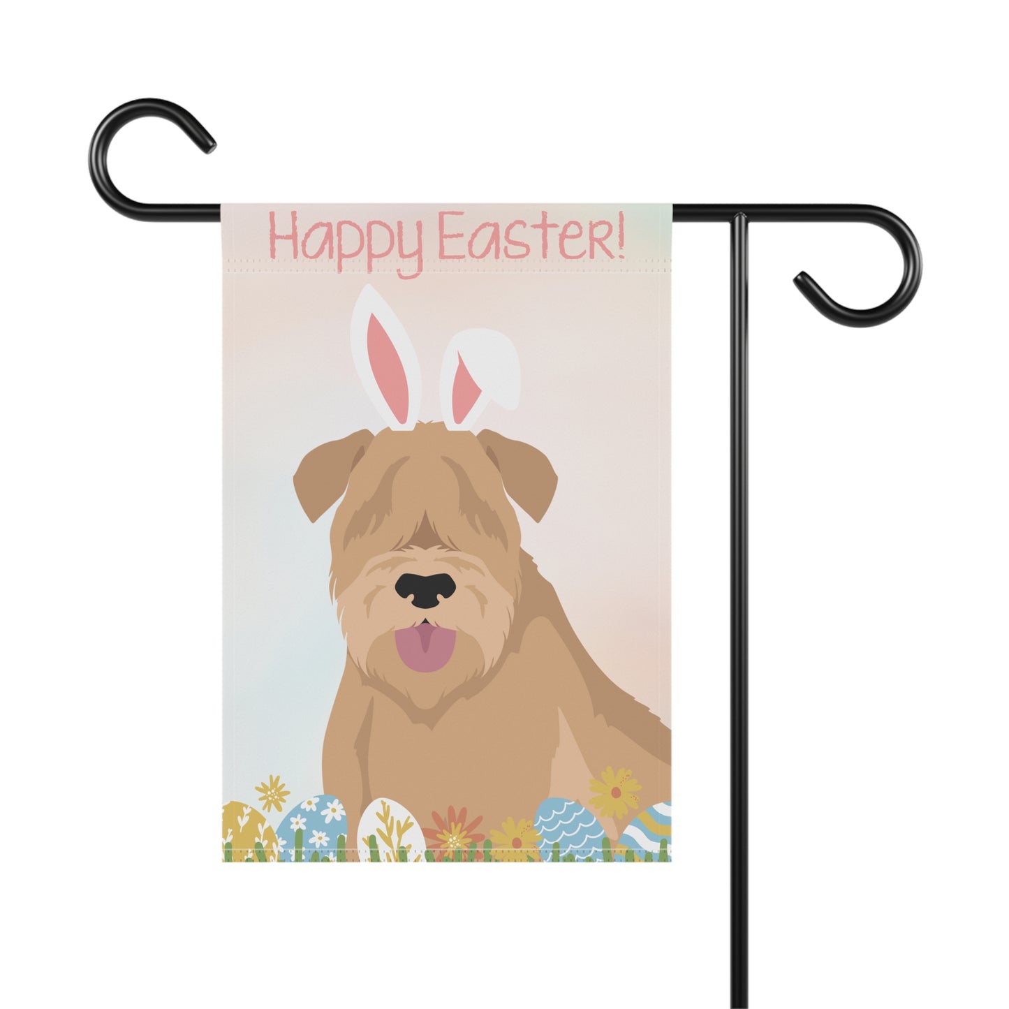 Soft Coated Wheaten Terrier Dog Happy Easter Garden Flag