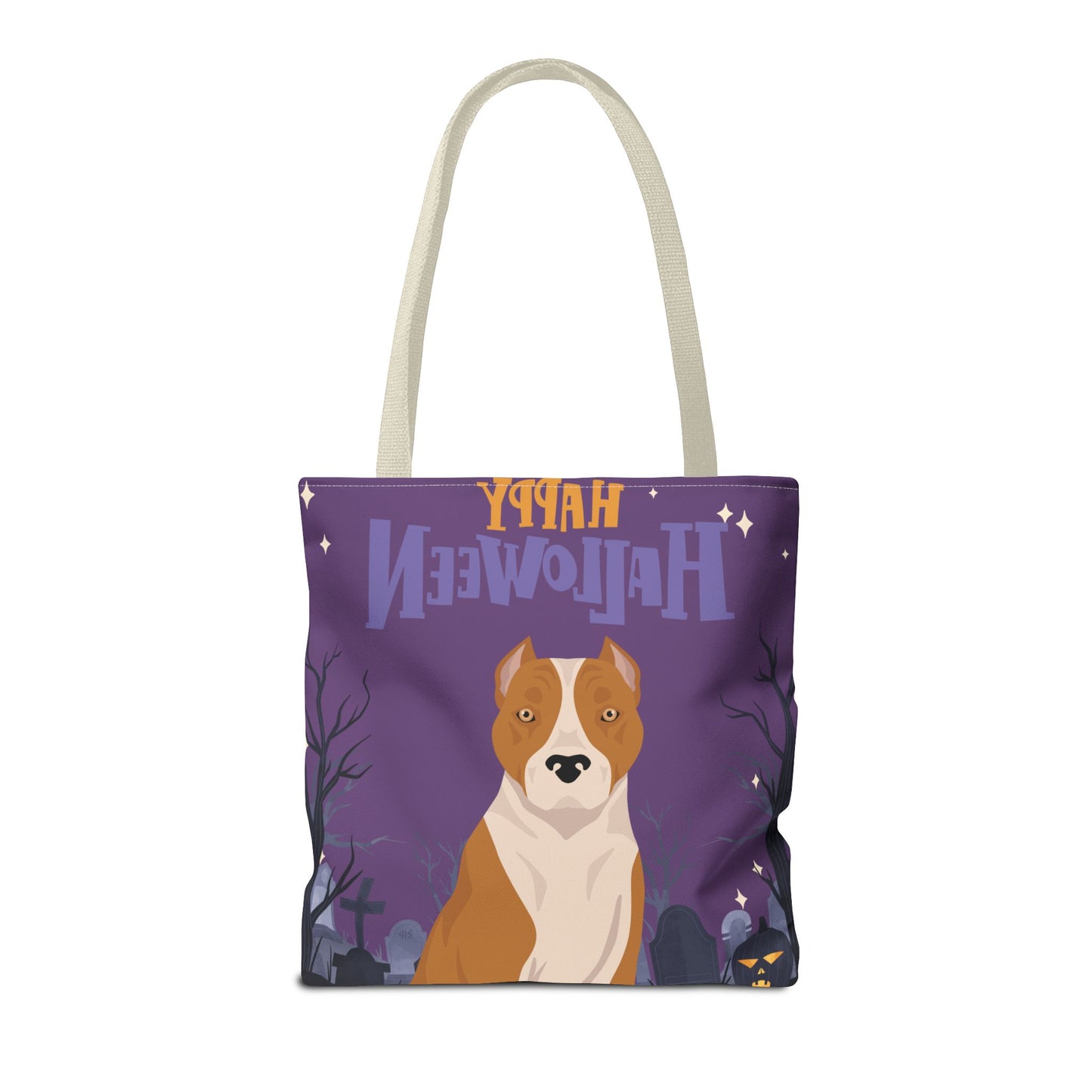 American Staffordshire Terrier Dog Happy Halloween Tote Bag 16x16