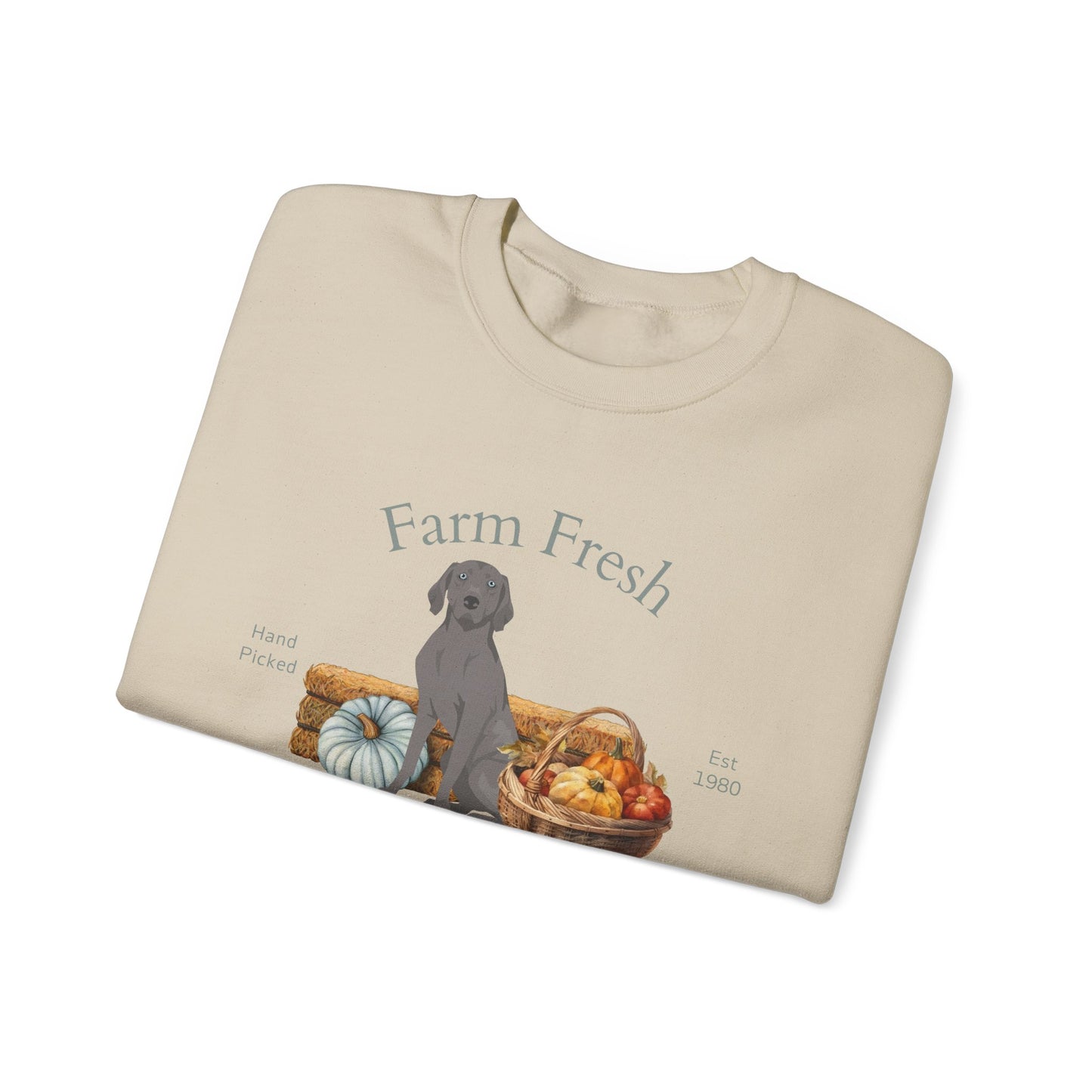 Weimaraner Dog Fall Farm Fresh Unisex Heavy Blend Crewneck Sweatshirt