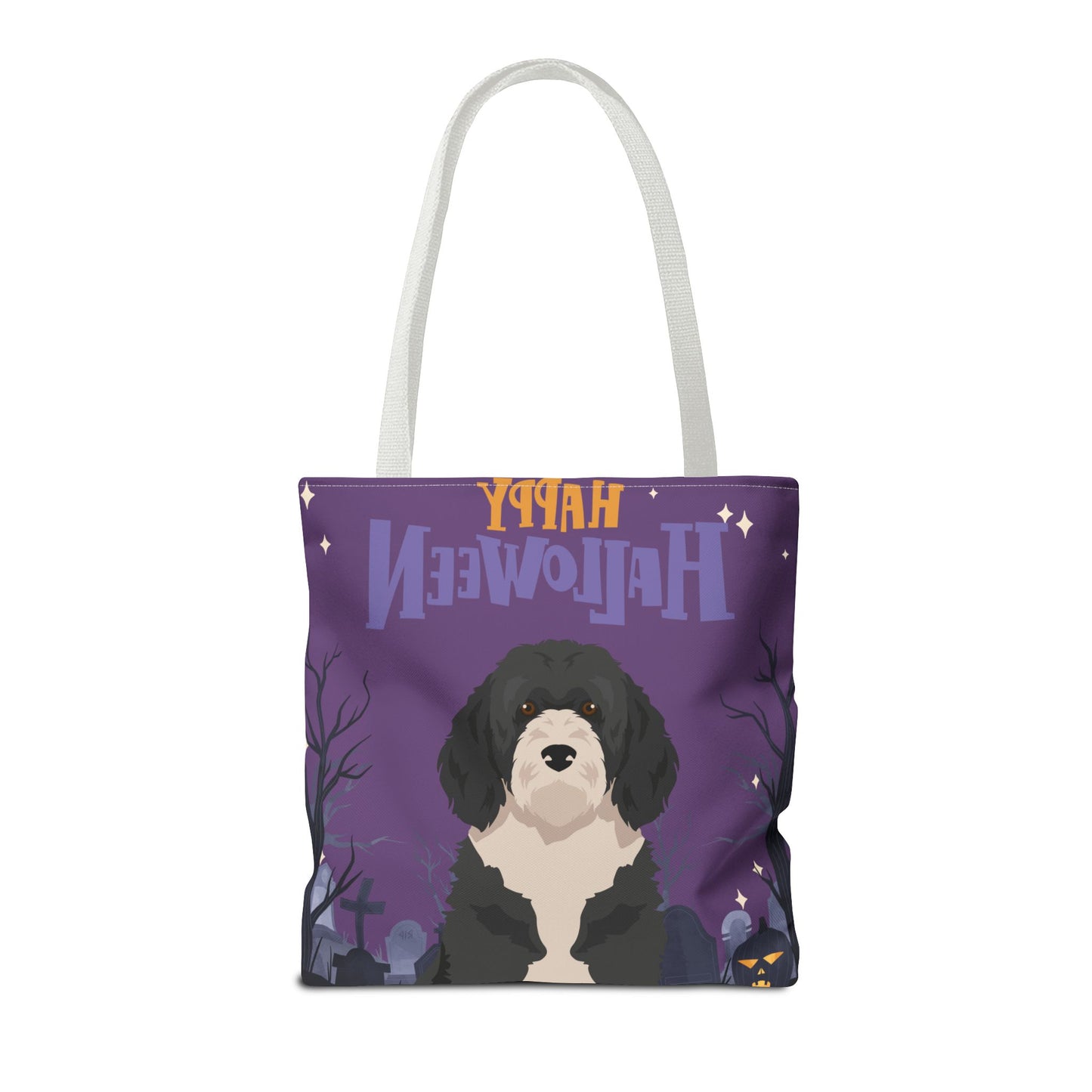 Portuguese Water Dog Dog Happy Halloween Tote Bag 16x16