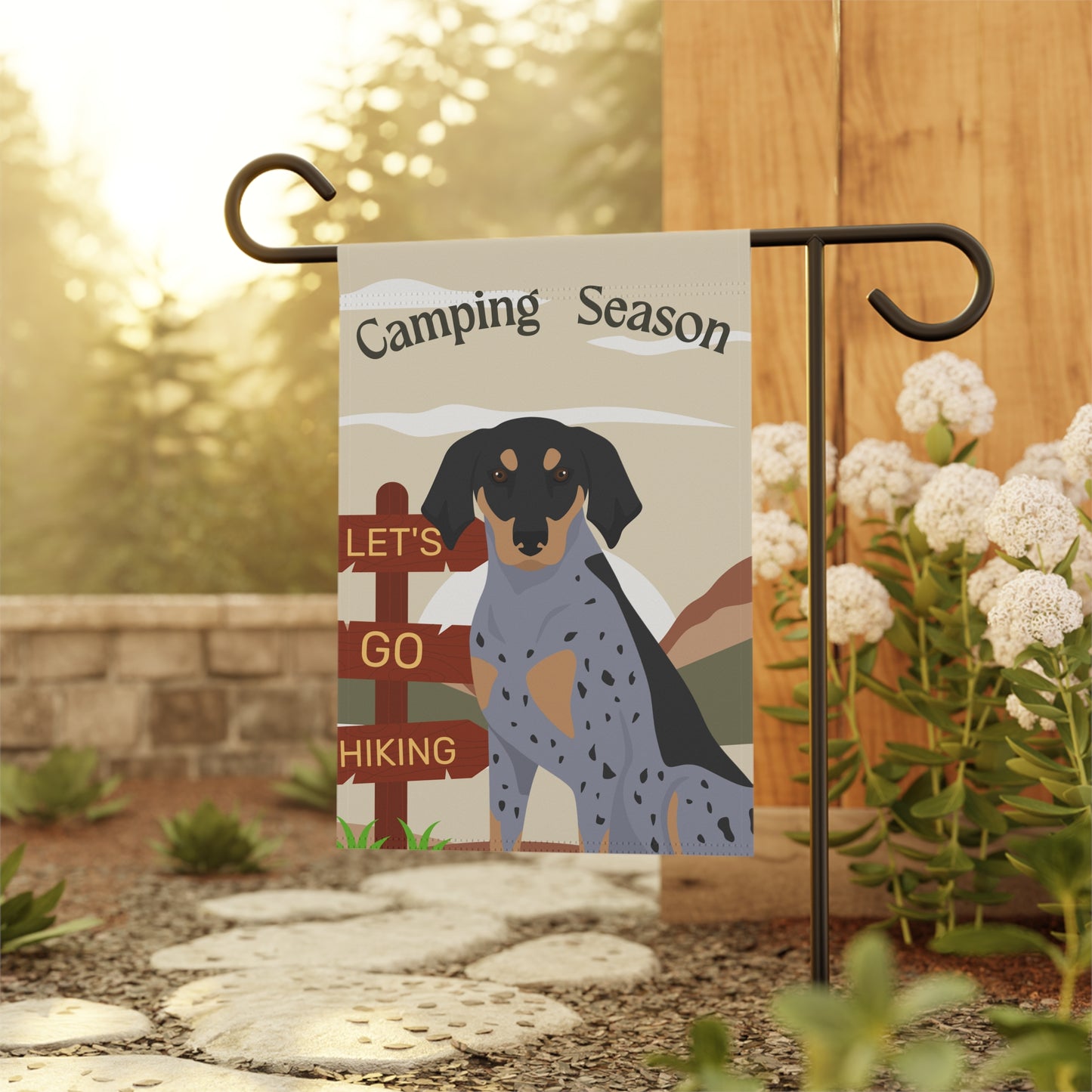 Copy of Bluetick Coonhound Dog Camping Garden Flag