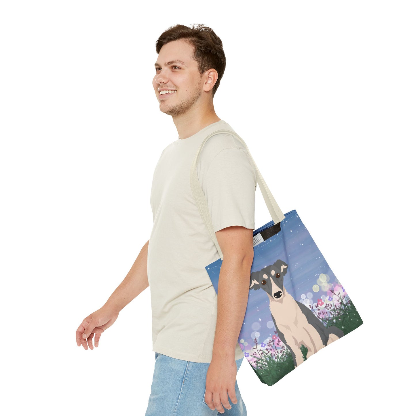 Silken Windhound Dog Tote Bag 16x16