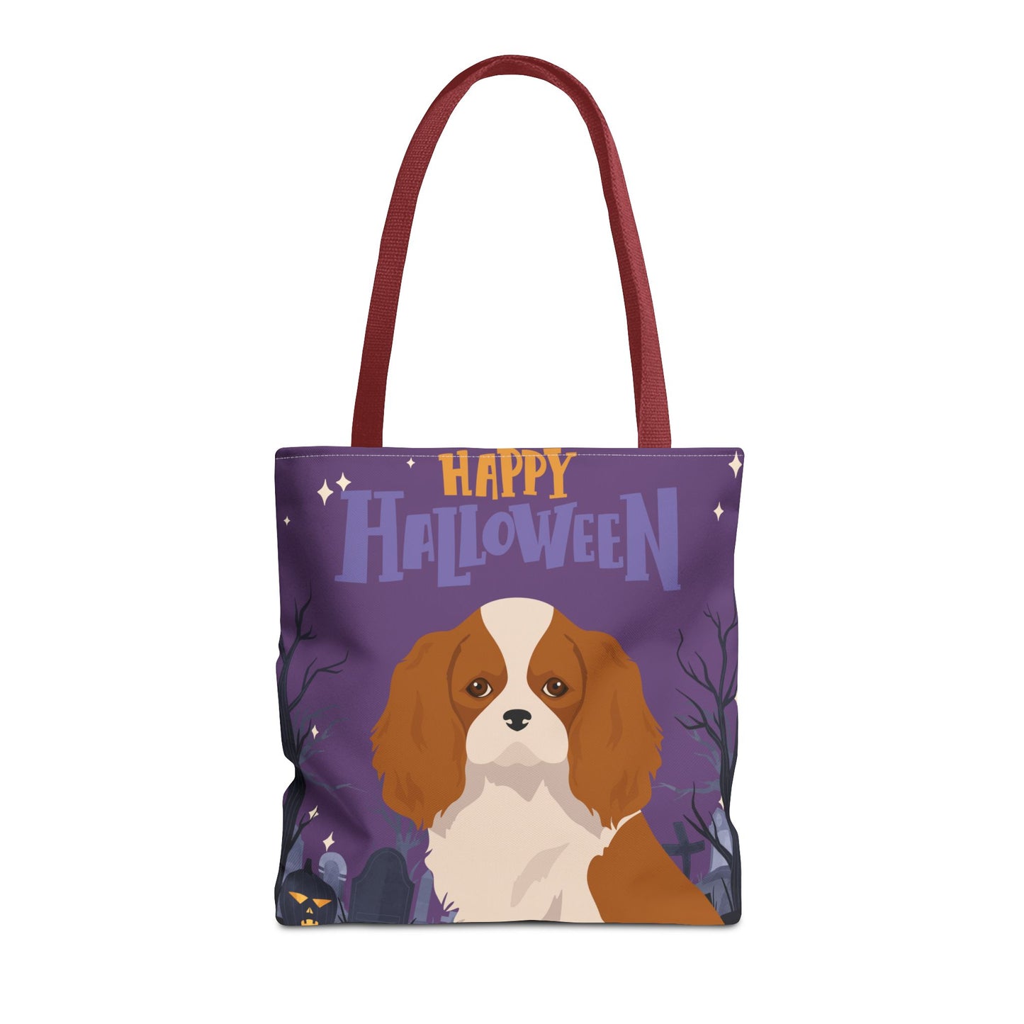 Cavalier King Charlre Spaniel Dog Happy Halloween Tote Bag 16x16