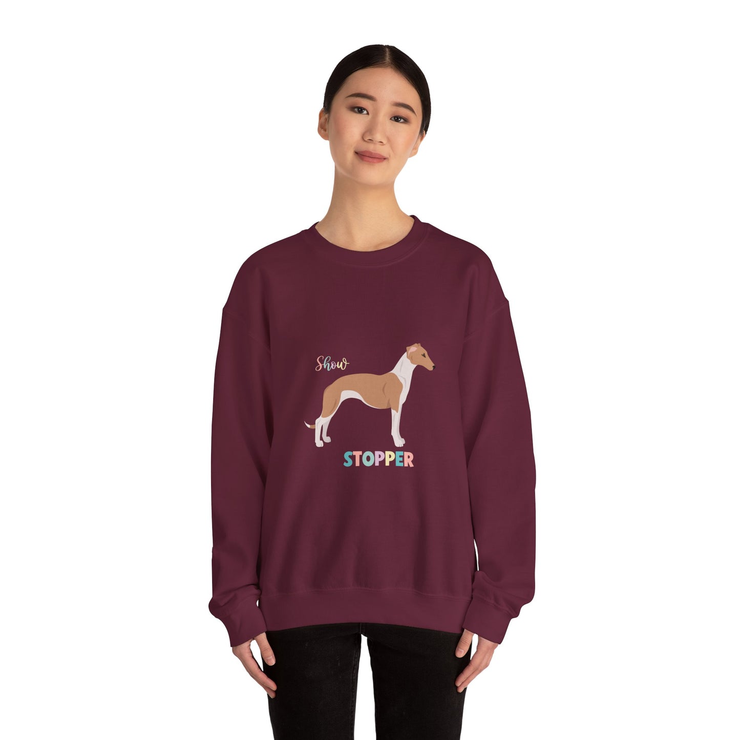 Whippet Dog Unisex Heavy Blend Crewneck Sweatshirt