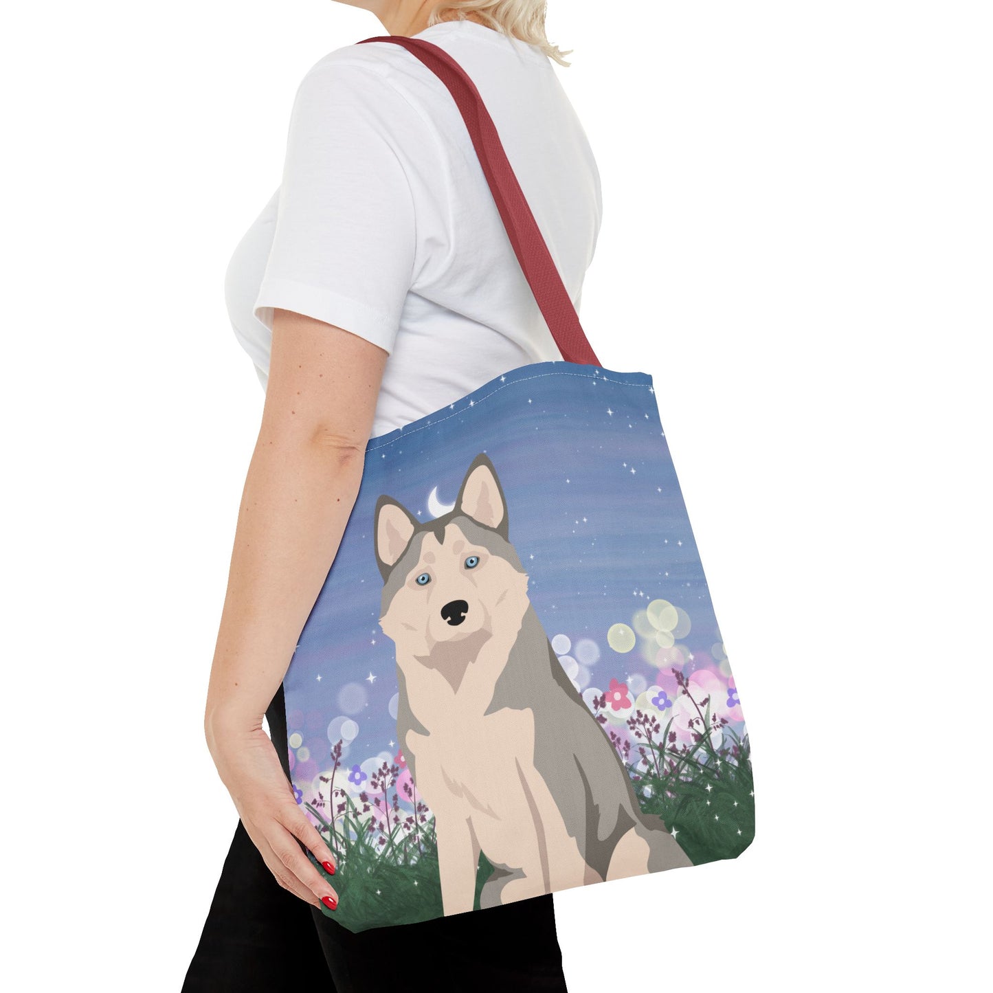 Alaskan Husky Dog Tote Bag 16x16