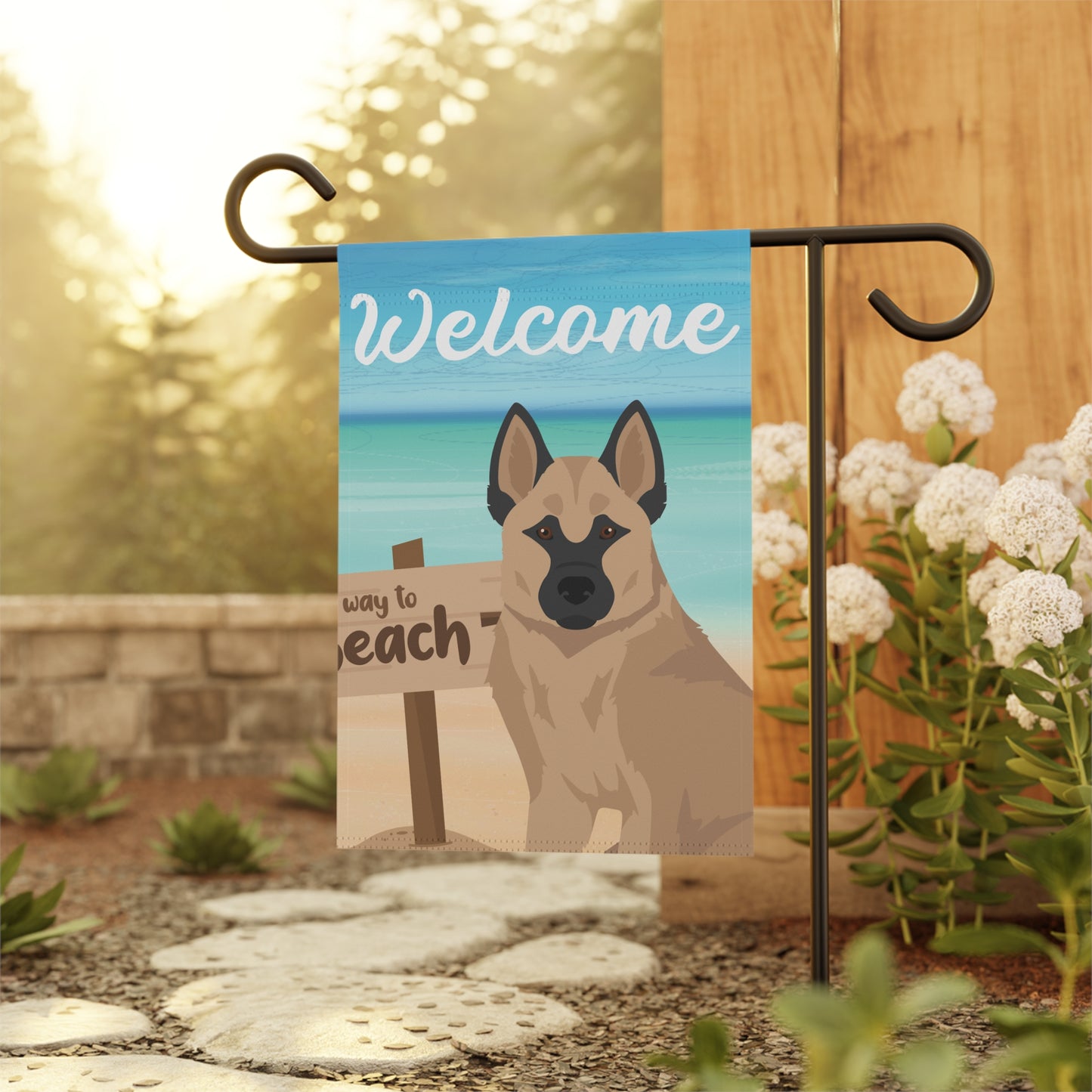 Hallefors Elkhound Dog Garden Flag