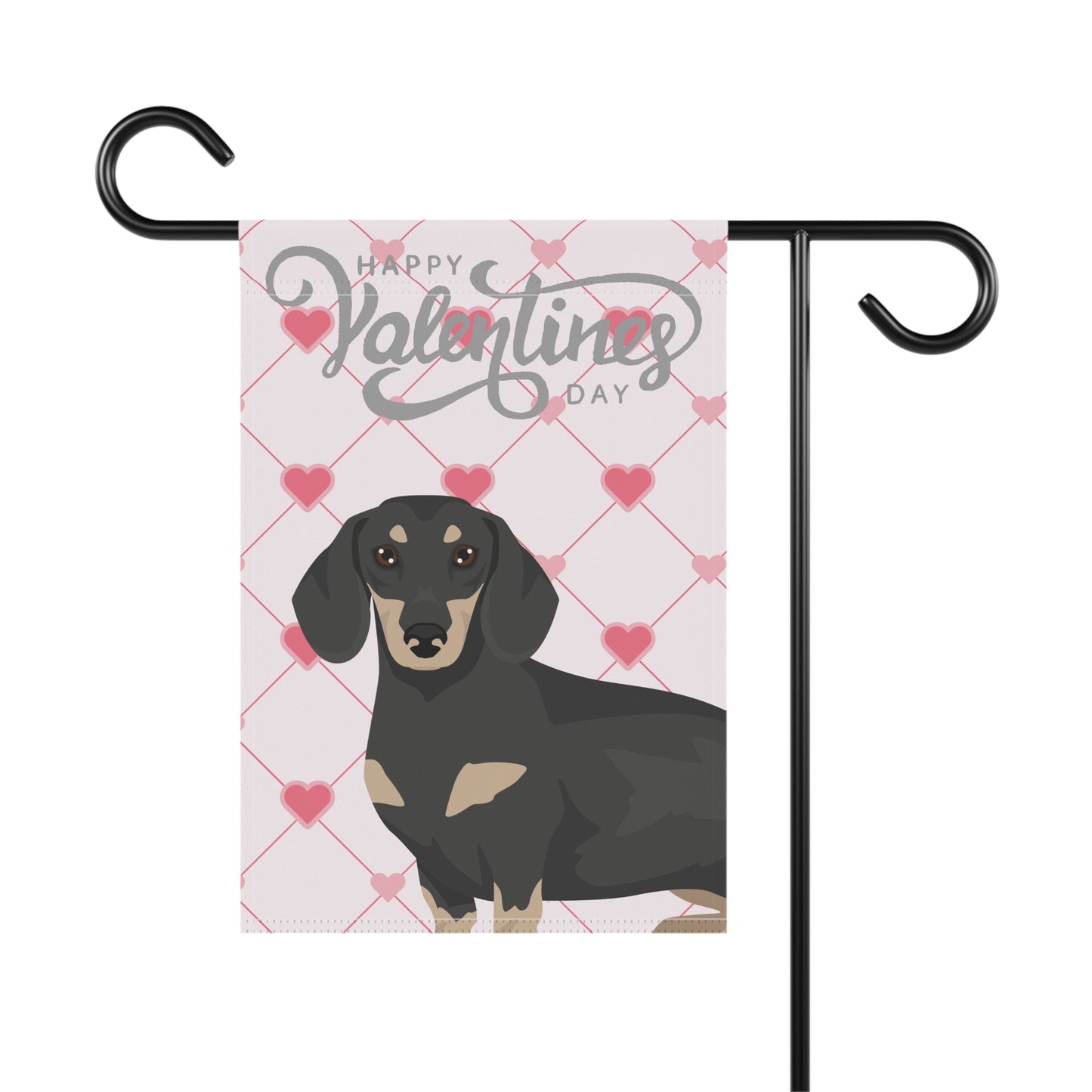 Dachshund Dog Valentines Day Garden Flag