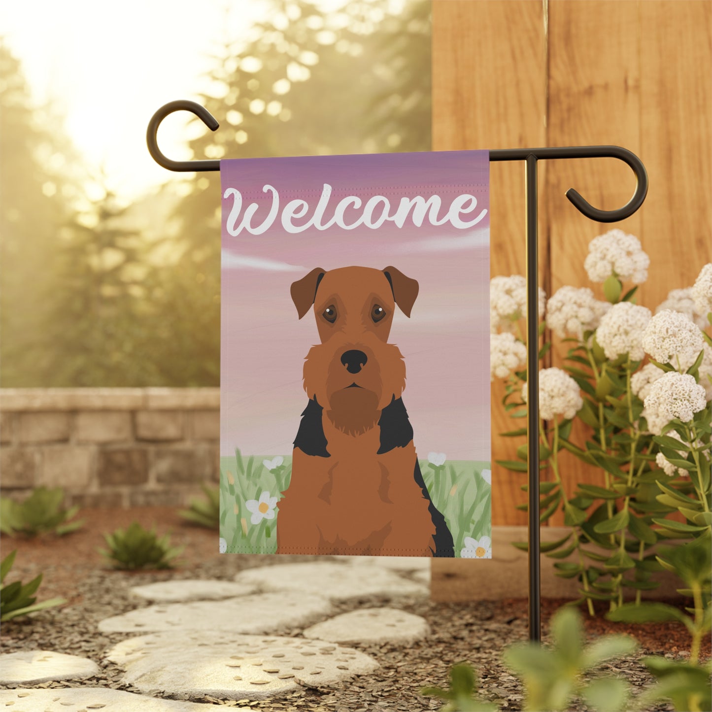 Airedale Terrier Dog Welcome Garden Flag
