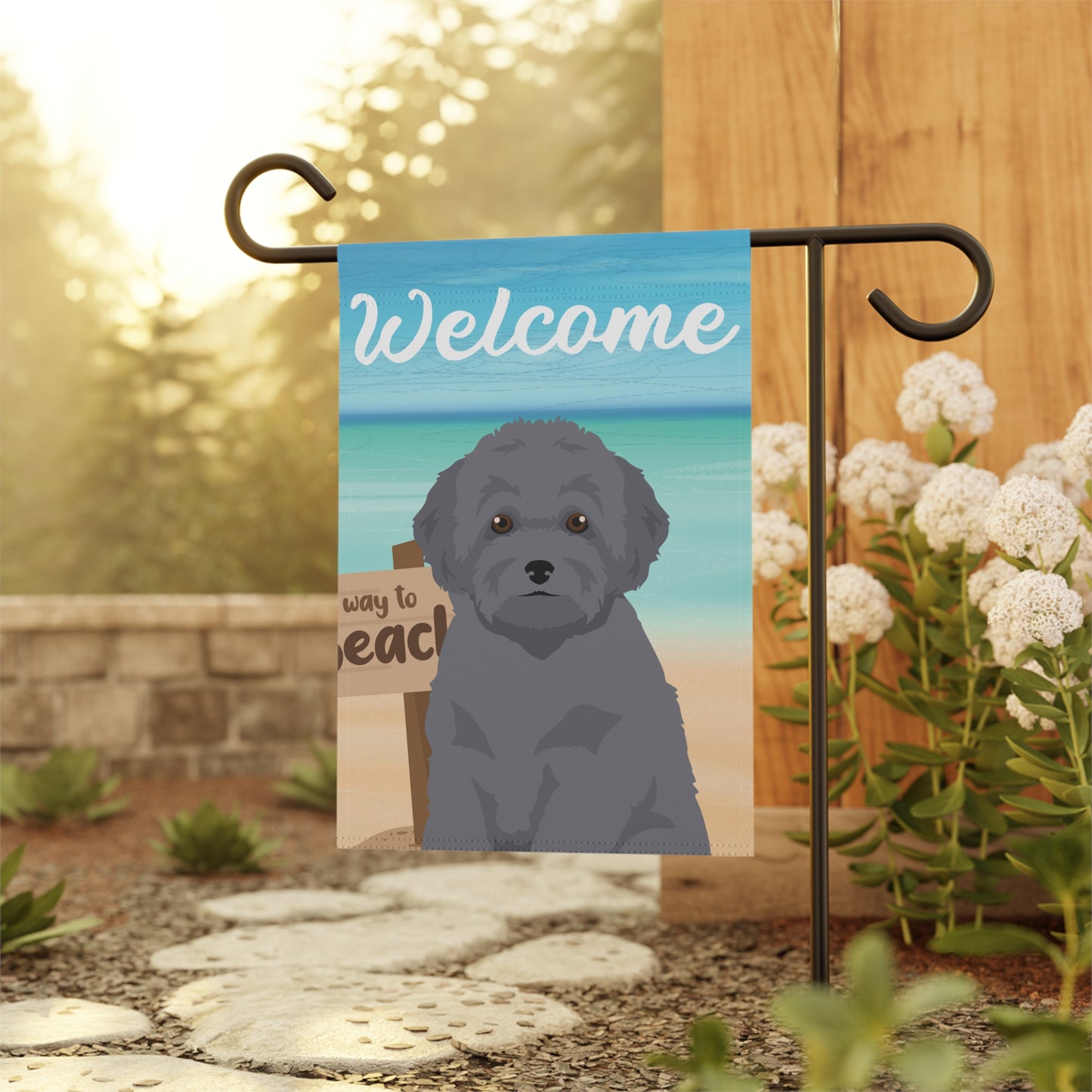Toy Poodle Dog Garden Flag
