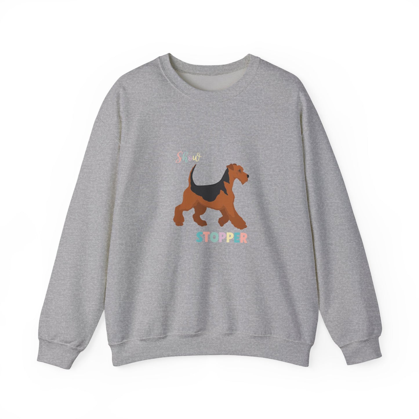 Airdale Terrier Dog Unisex Heavy Blend Crewneck Sweatshirt