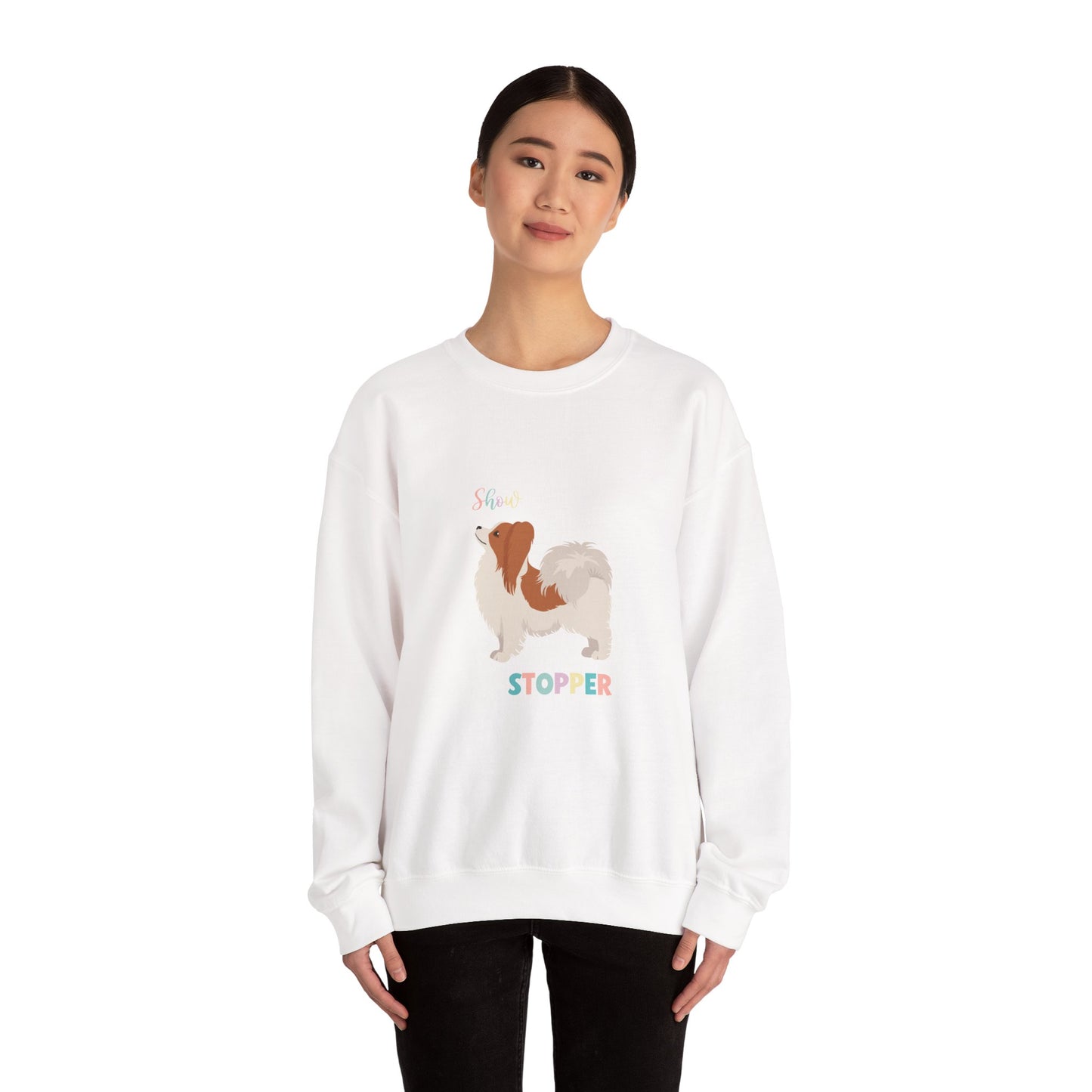 Papillon Dog Unisex Heavy Blend Crewneck Sweatshirt