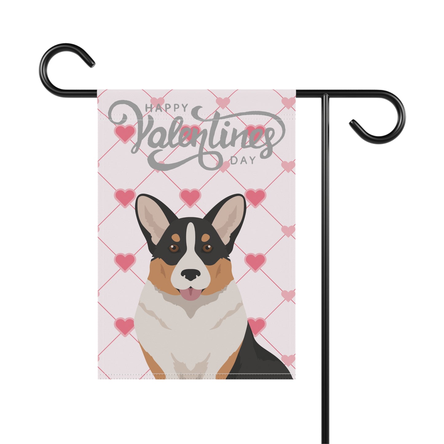 Cardigan Welsh Corgi Dog Valentines Day Garden Flag