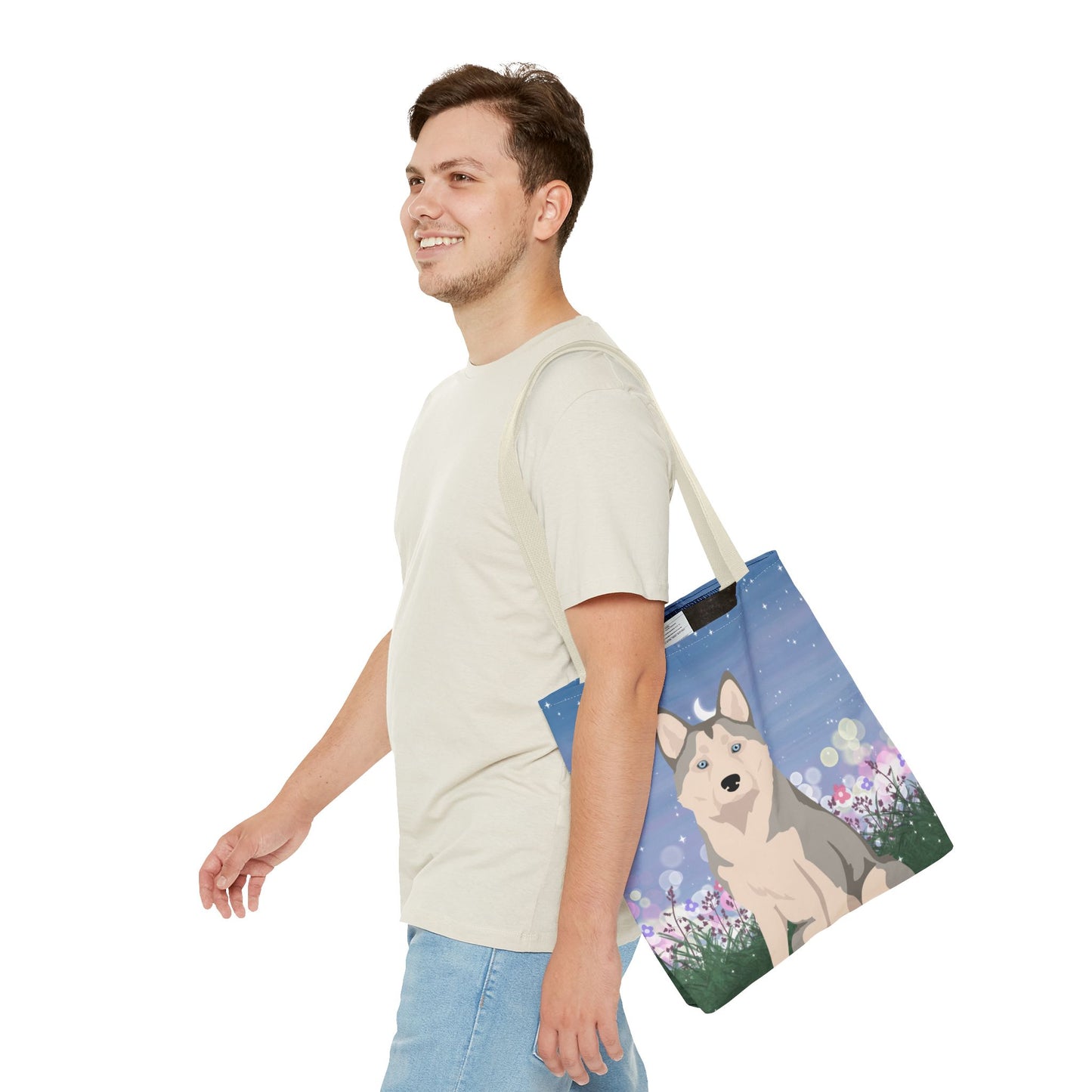 Alaskan Husky Dog Tote Bag 16x16