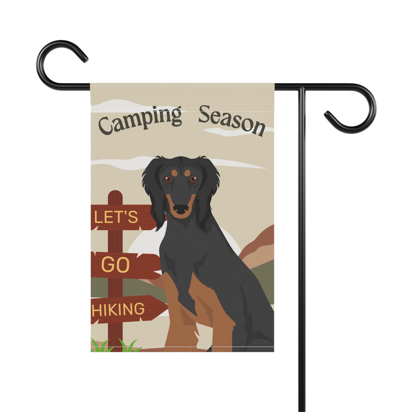 Saluki Dog Camping Garden Flag