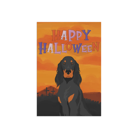 Gordon Setter Dog Halloween Garden Flag
