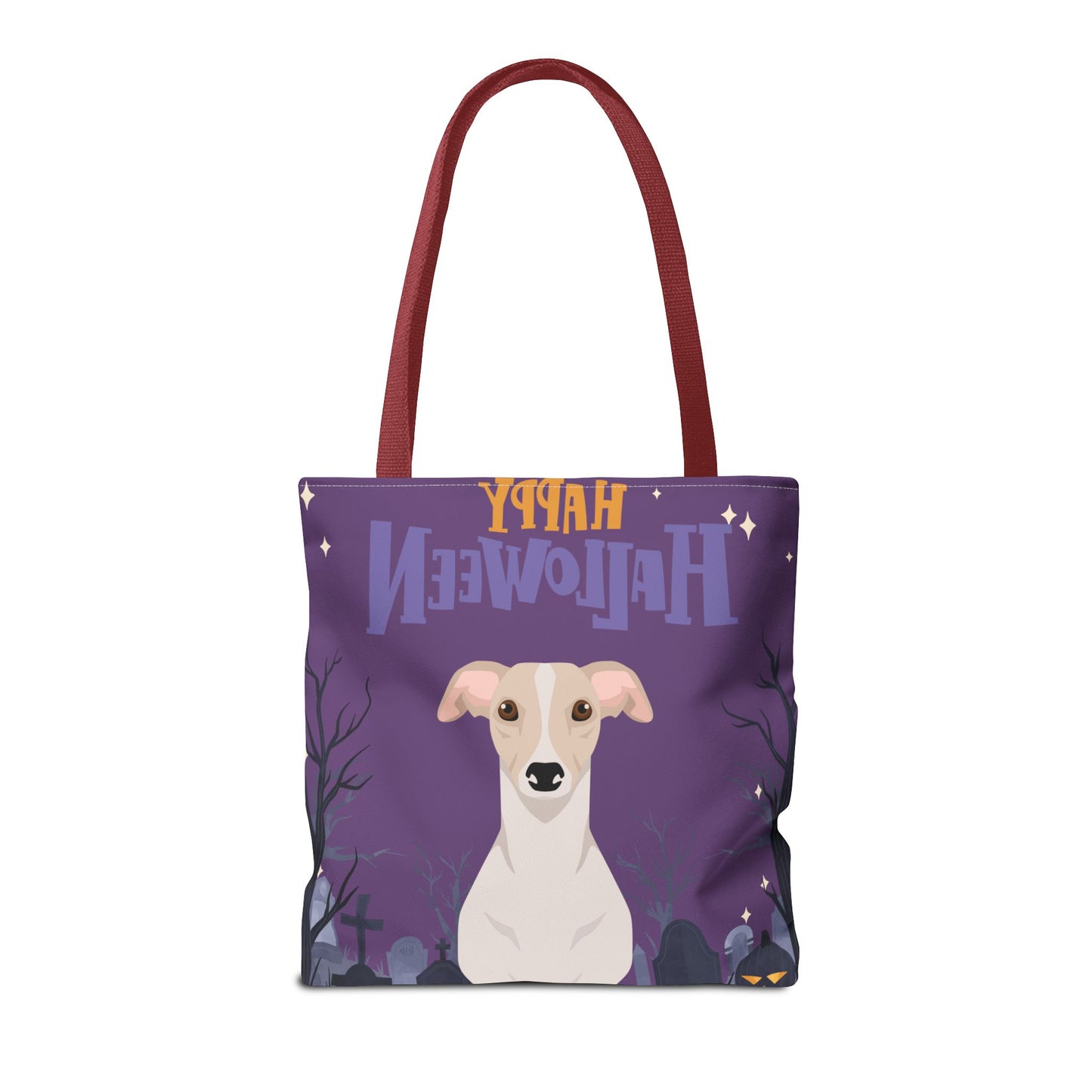 Whippet Dog Happy Halloween Tote Bag 16x16