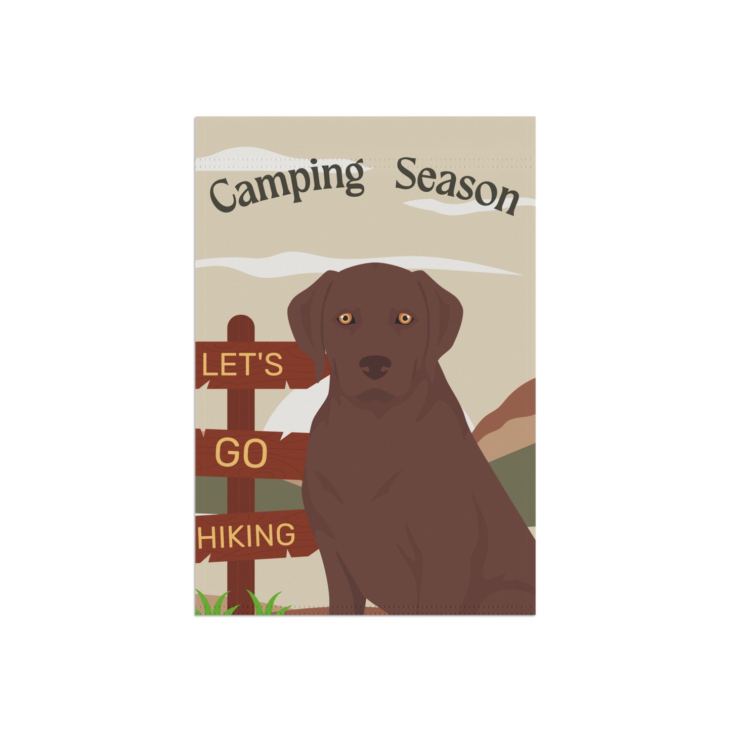 Labrador Retriever Dog Camping Garden Flag