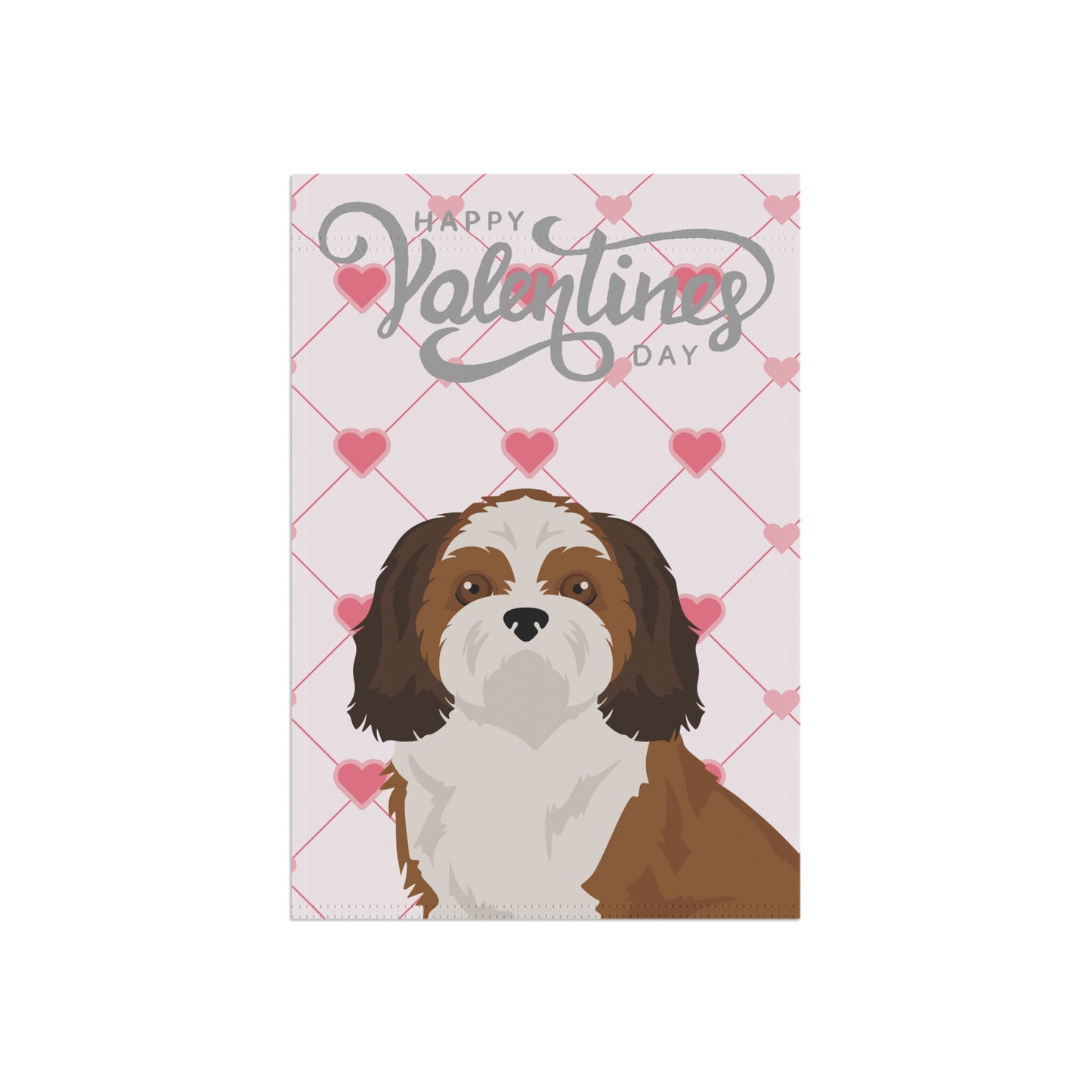Shih Tzu Dog Valentines Day Garden Flag