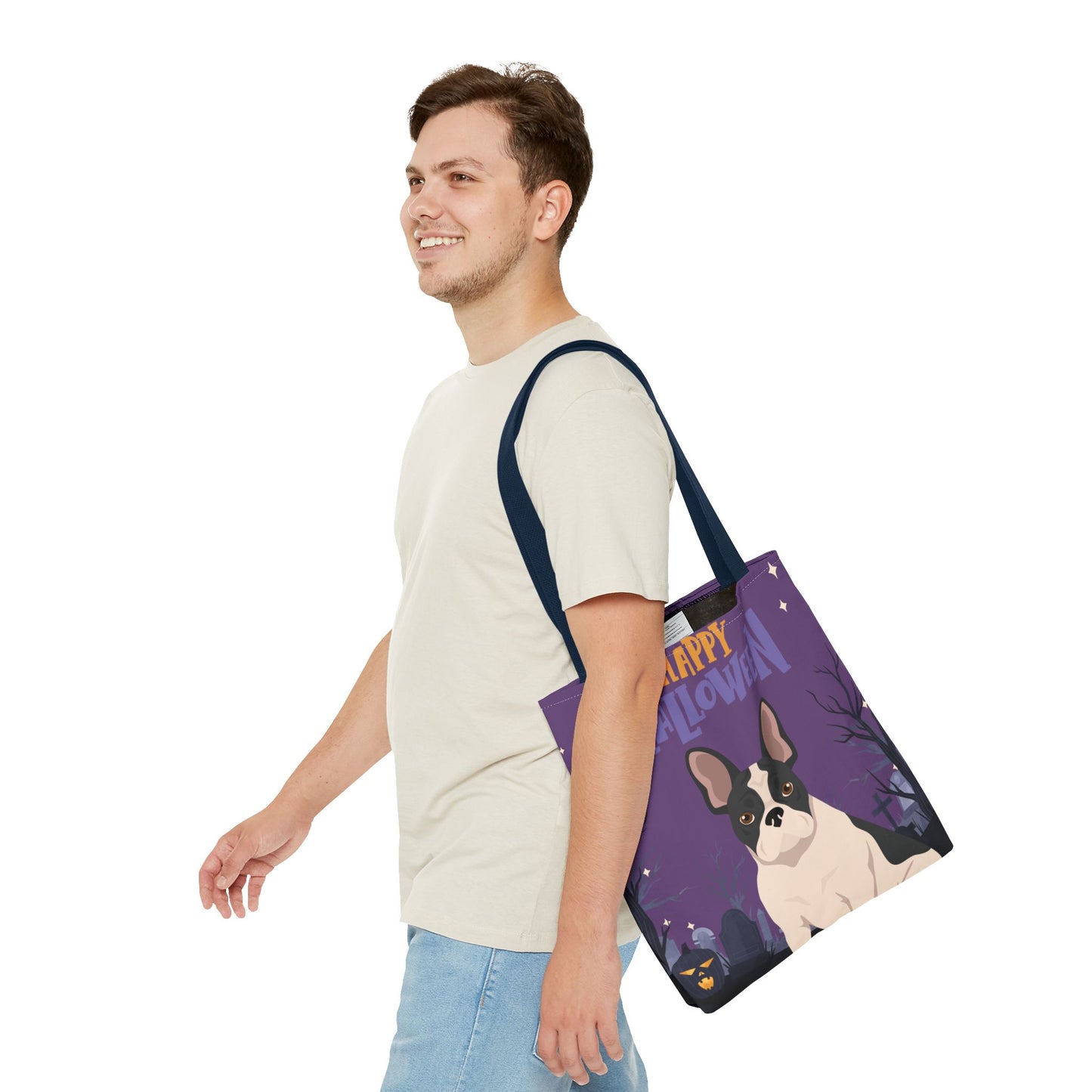 French Bulldog Dog Happy Halloween Tote Bag 16x16