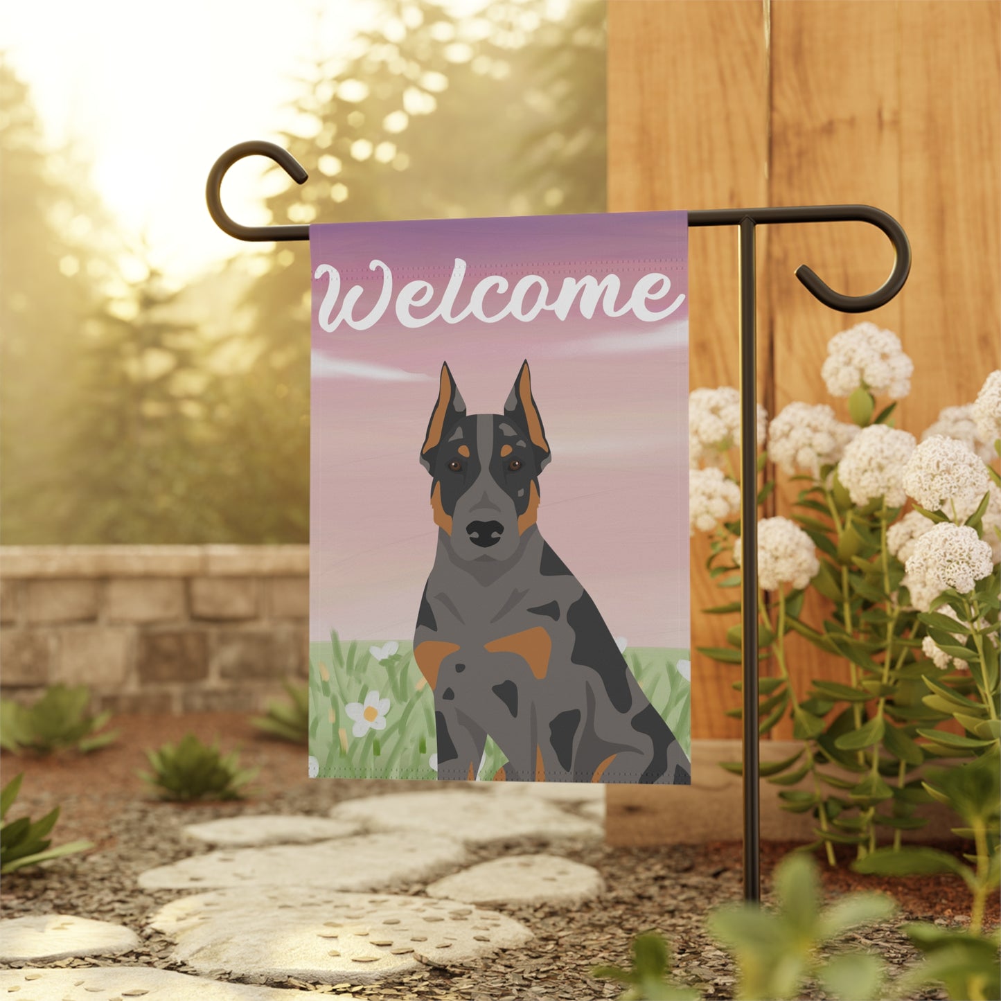 Beauceron Dog Welcome Garden Flag
