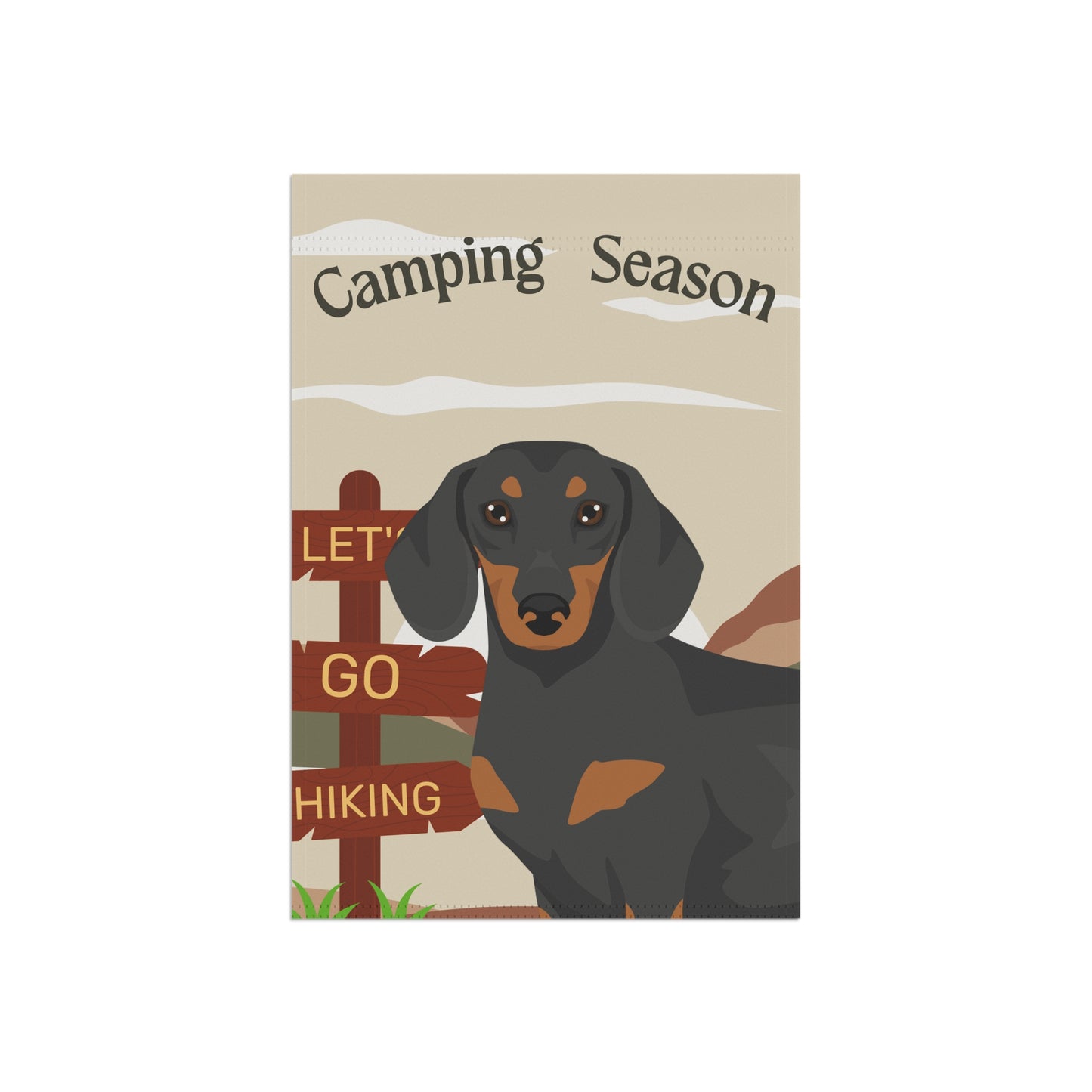 Dachshund Dog Camping Garden Flag