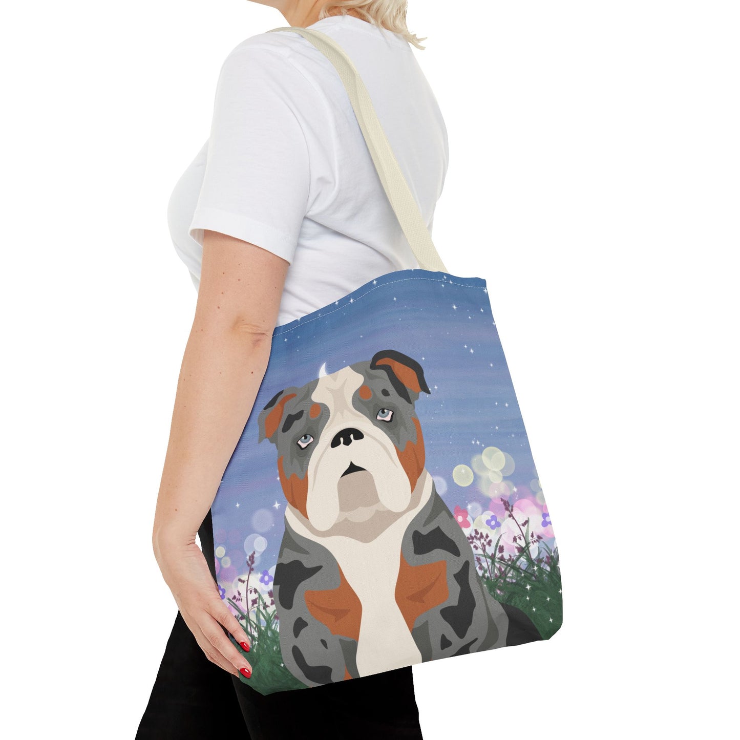 Bulldog Dog Tote Bag 16x16