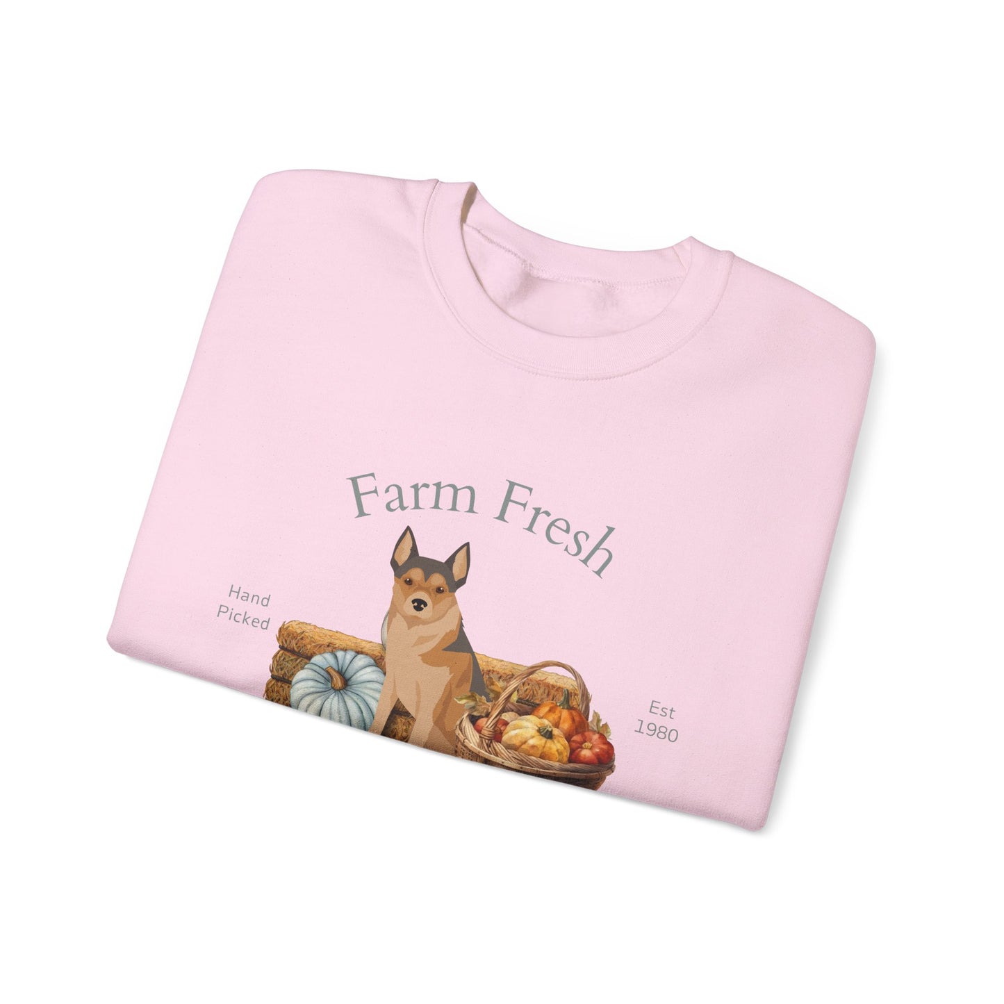 Norwegian Lundehund Dog Fall Farm Fresh Unisex Heavy Blend Crewneck Sweatshirt