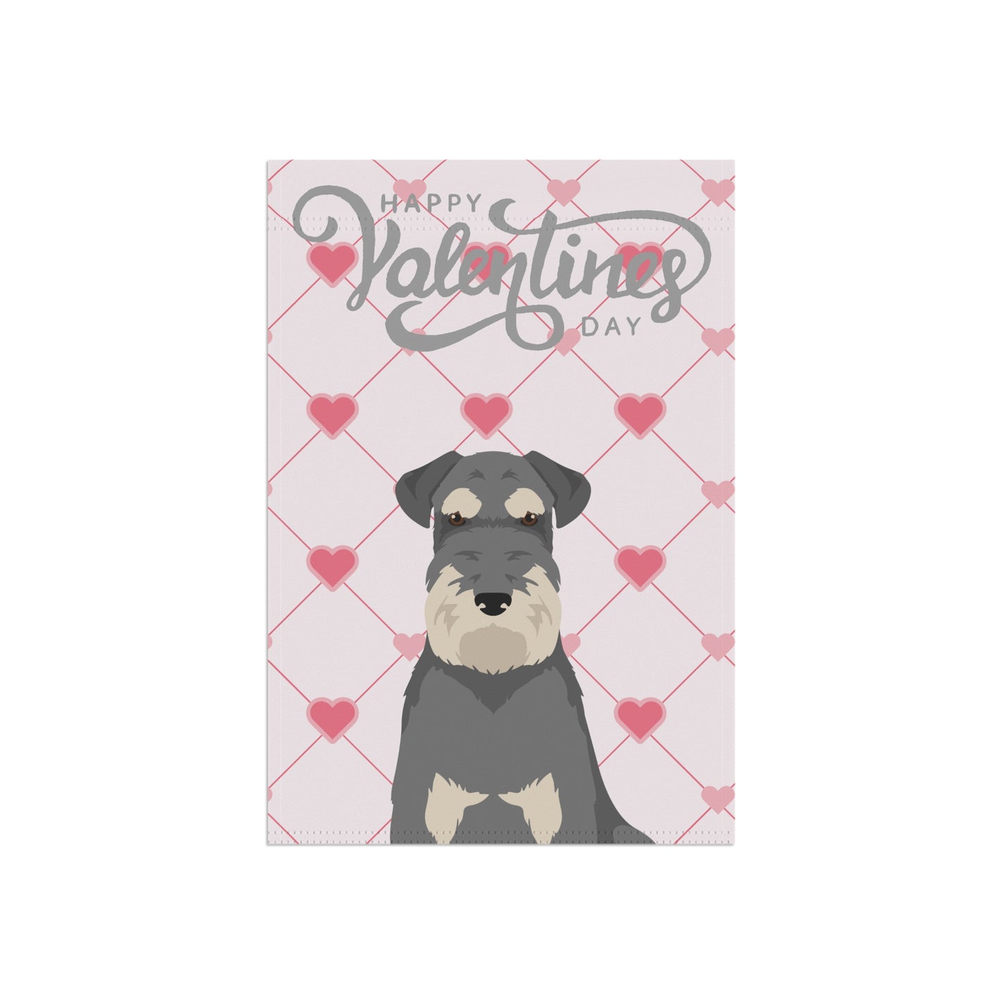 Schnauzer Dog Valentines Day Garden Flag