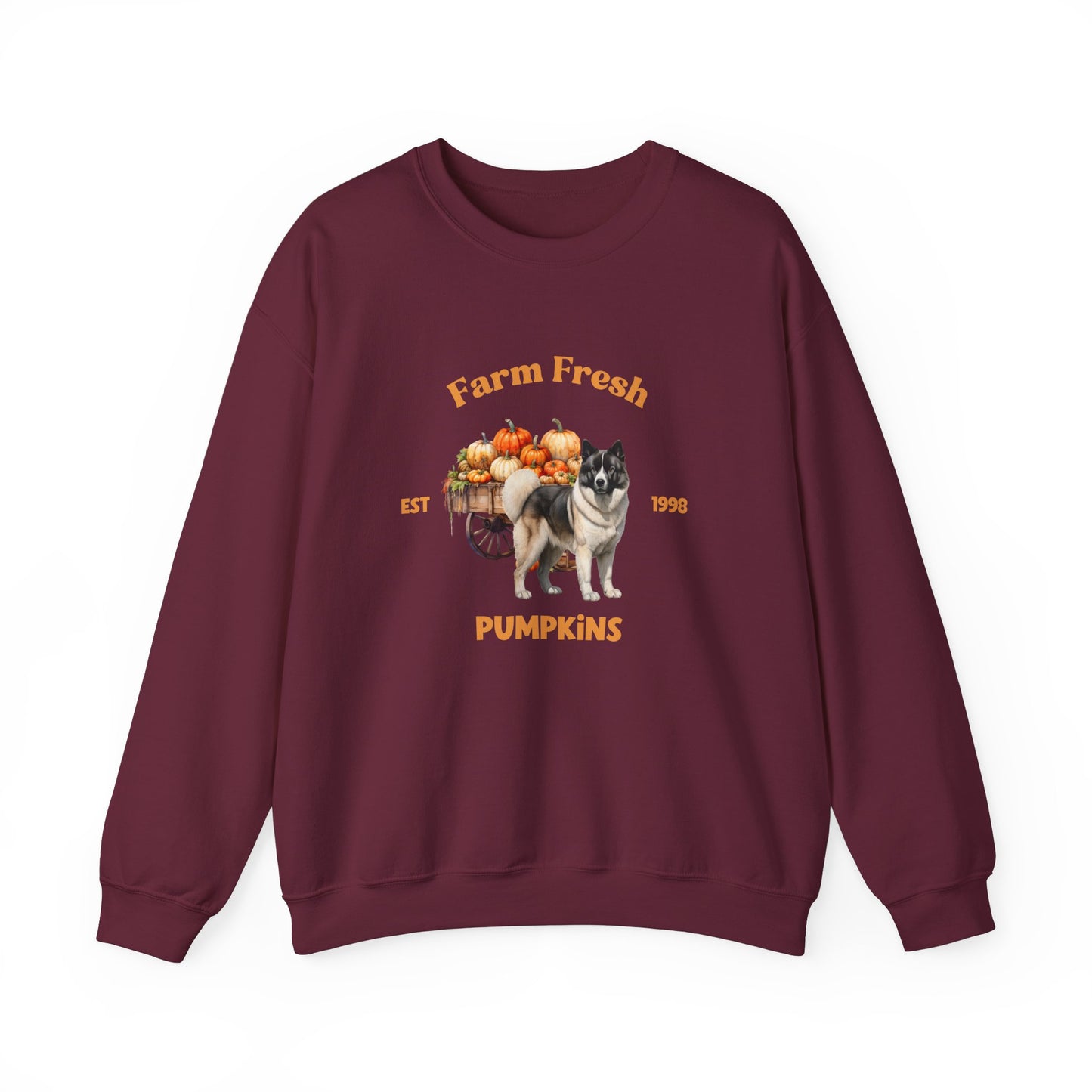 American Akita Dog Fall Unisex Heavy Blend Crewneck Sweatshirt