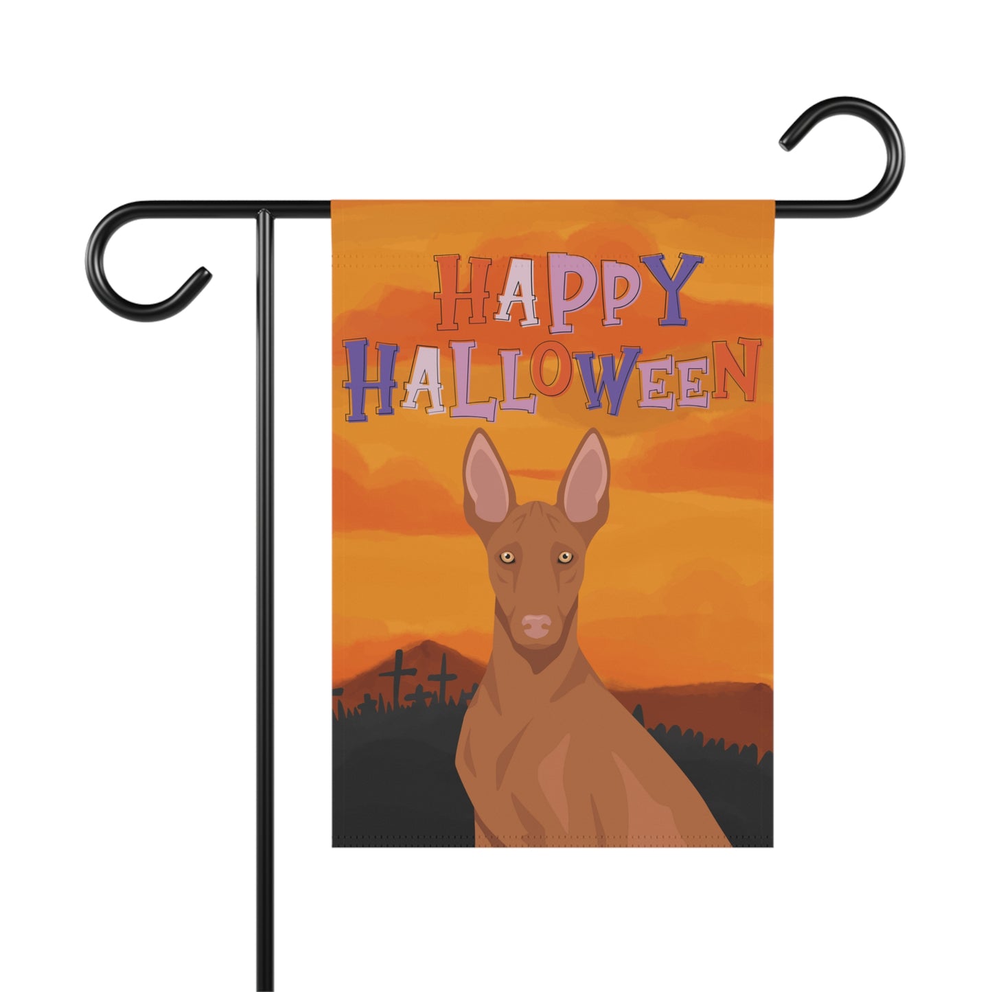 Pharaoh Hound Dog Halloween Garden Flag