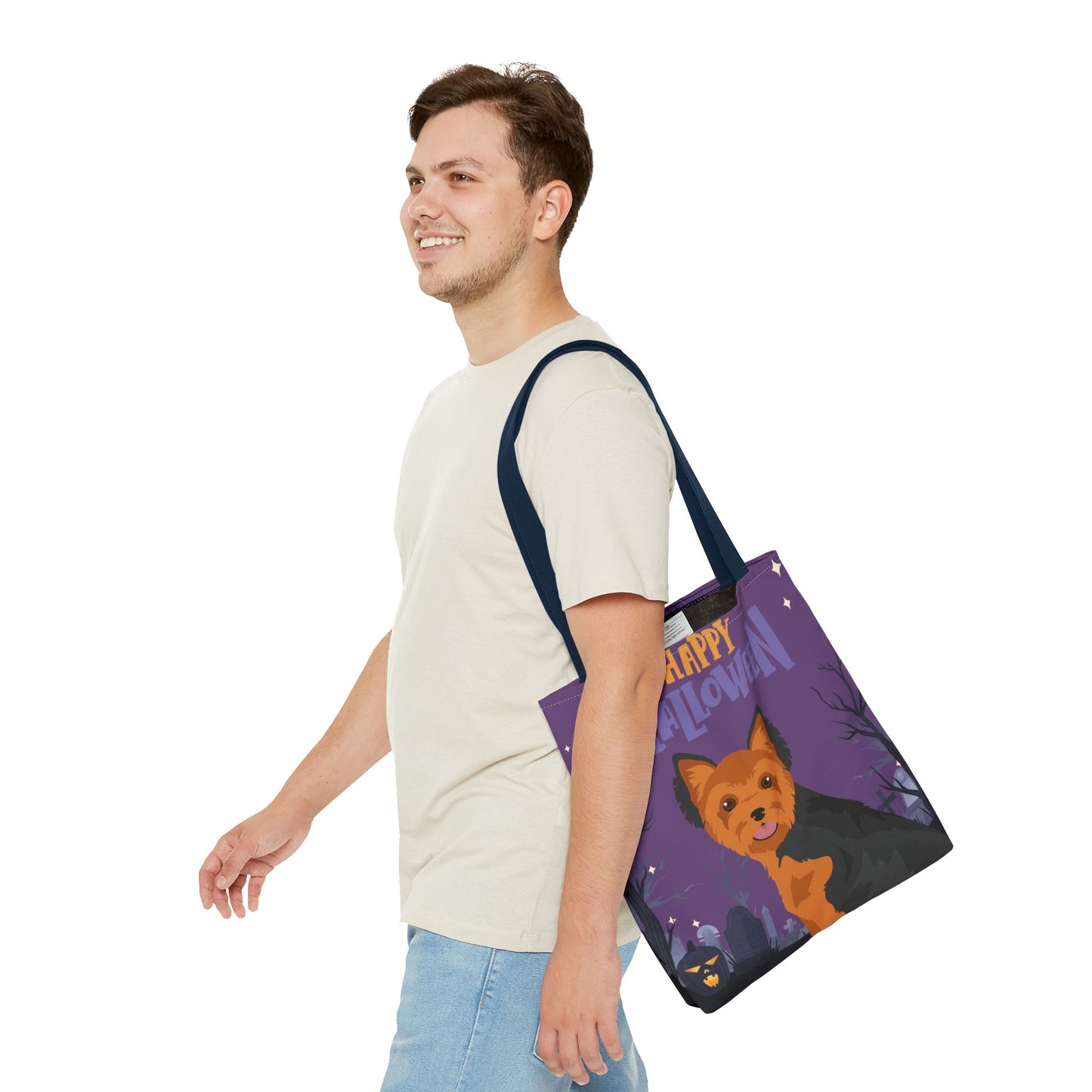 Yorkshire Terrier Dog Happy Halloween Tote Bag 16x16