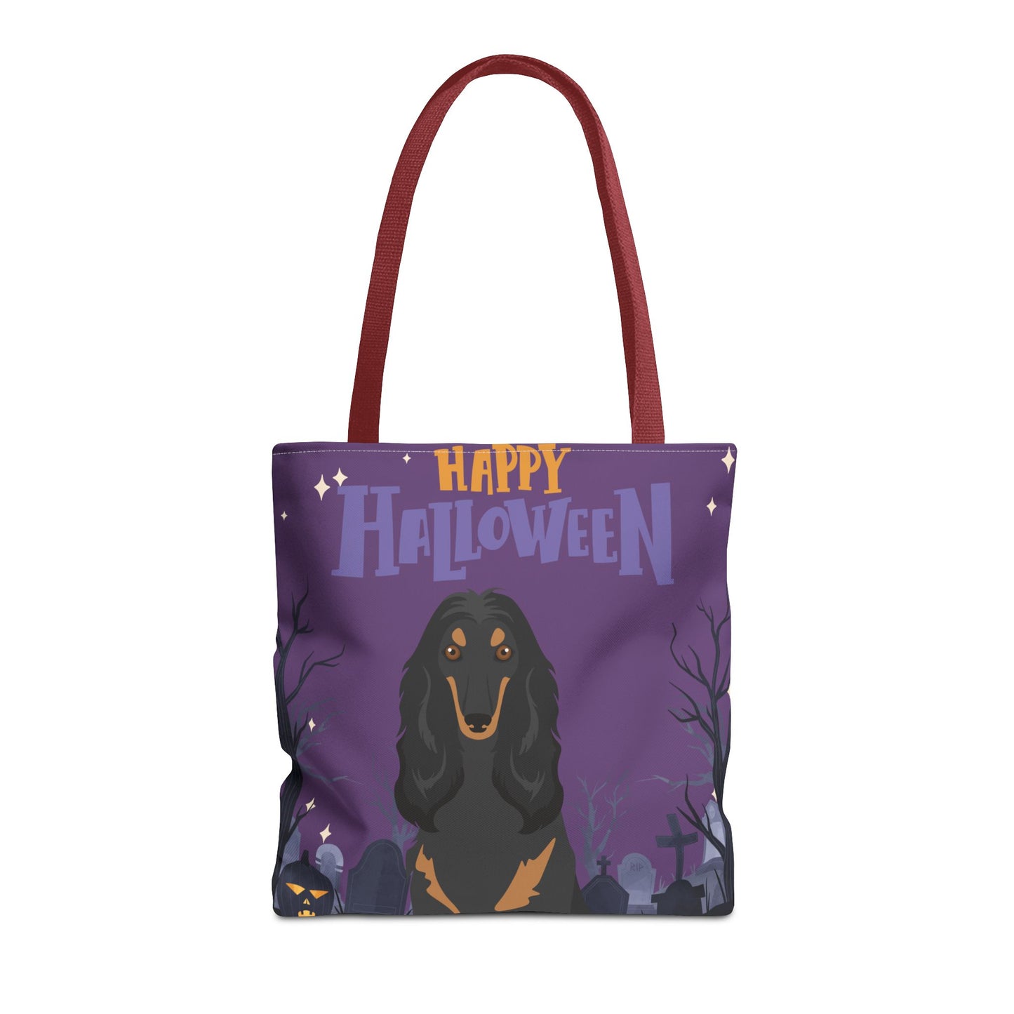 Afghan Hound Dog Happy Halloween Tote Bag 16x16